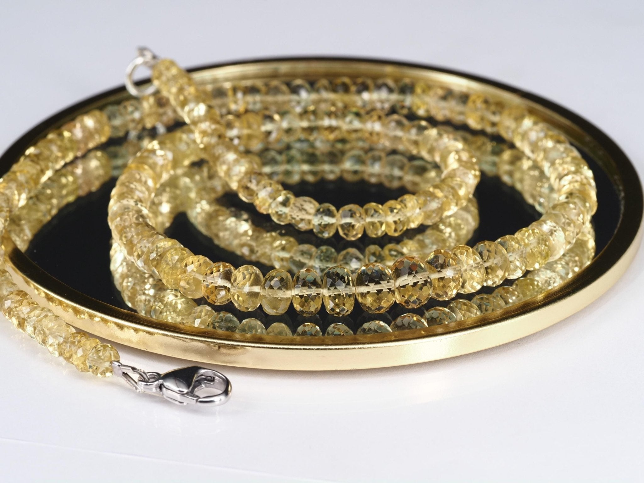 Heliodor Kette 100% Natürlich 108ct gelb Edelsteinkette