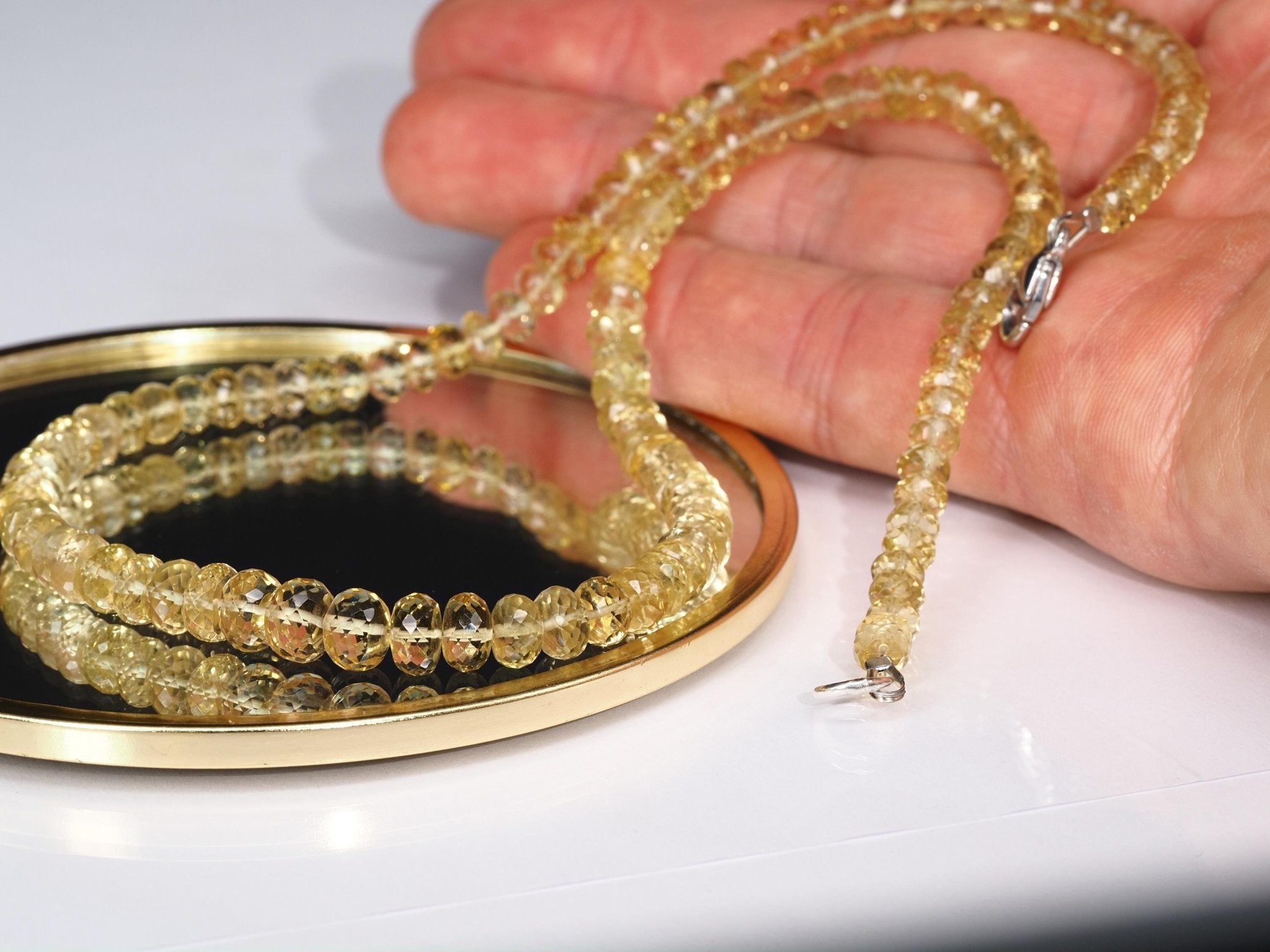 Heliodor Kette 100% Natürlich 108ct gelb Edelsteinkette