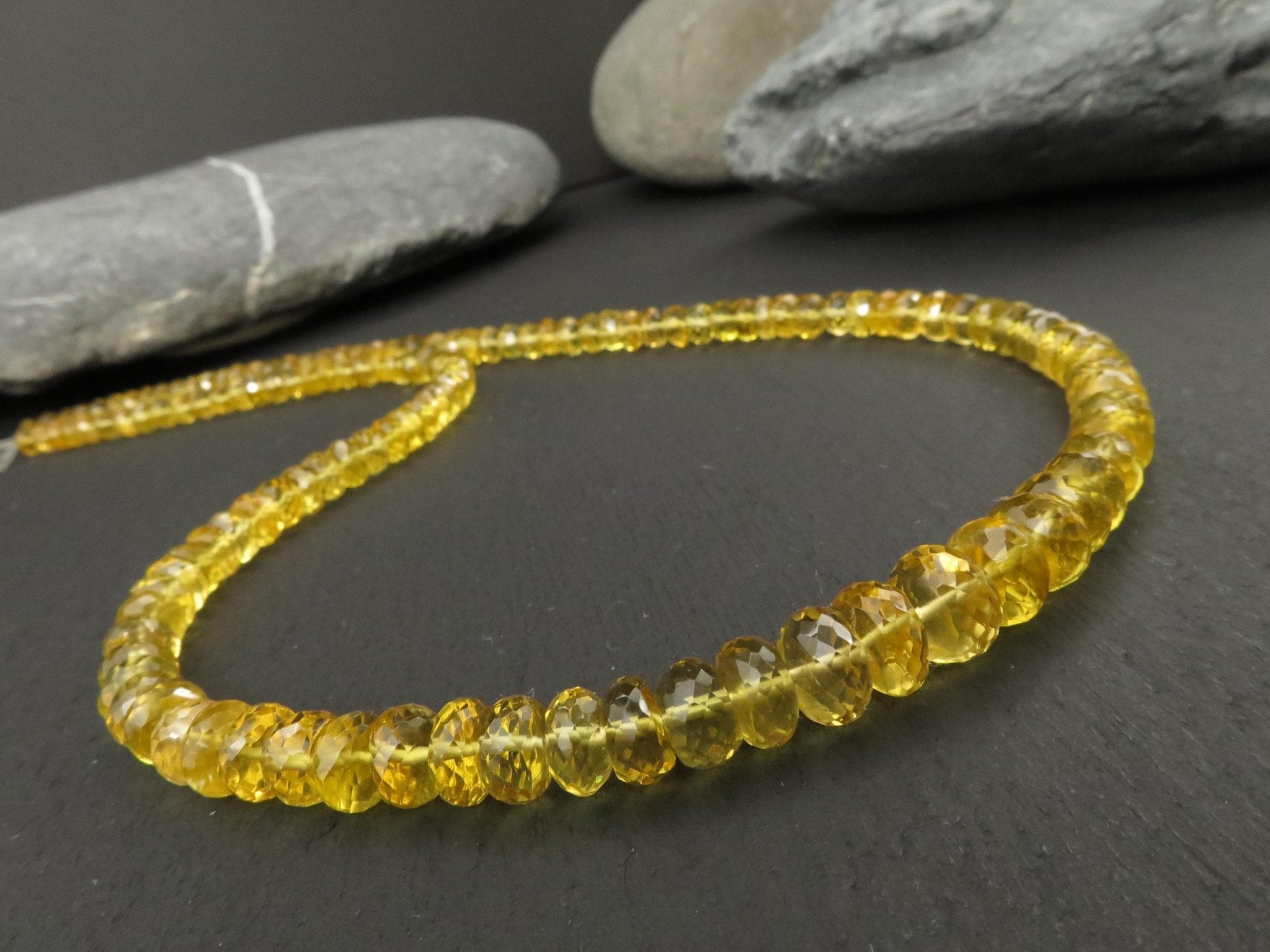 Heliodor Kette Gold Beryll 114ct Beryll Edelsteinkette