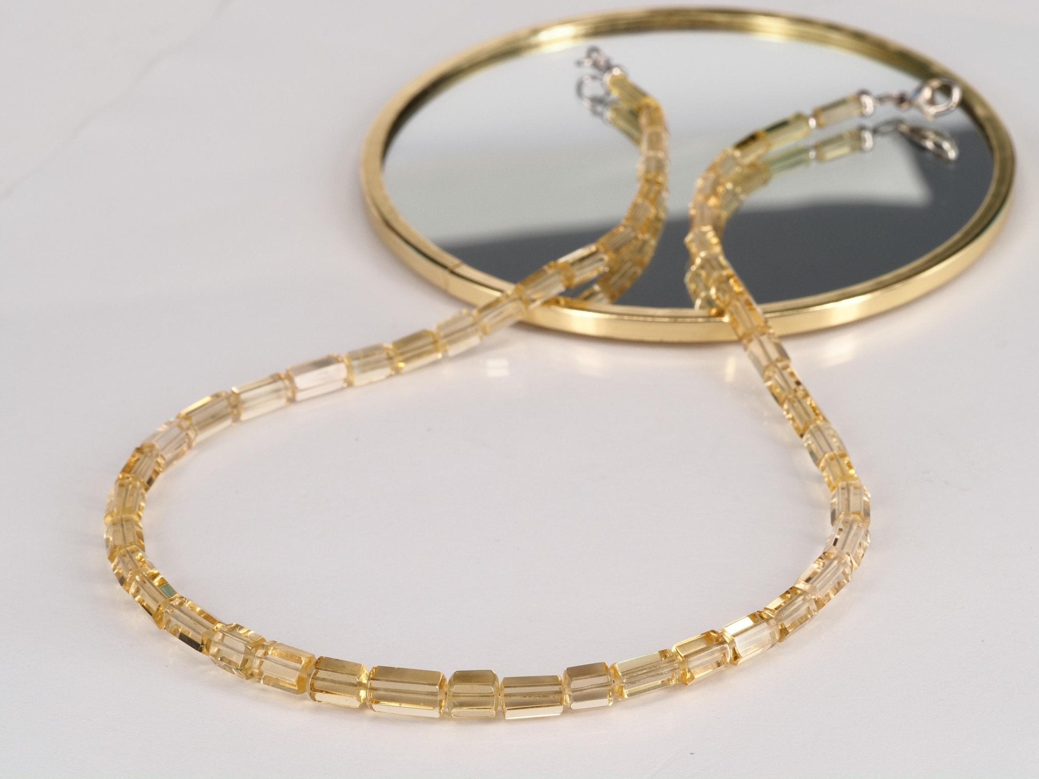 Heliodor Kette – natürliche Goldberyll Edelsteinkette