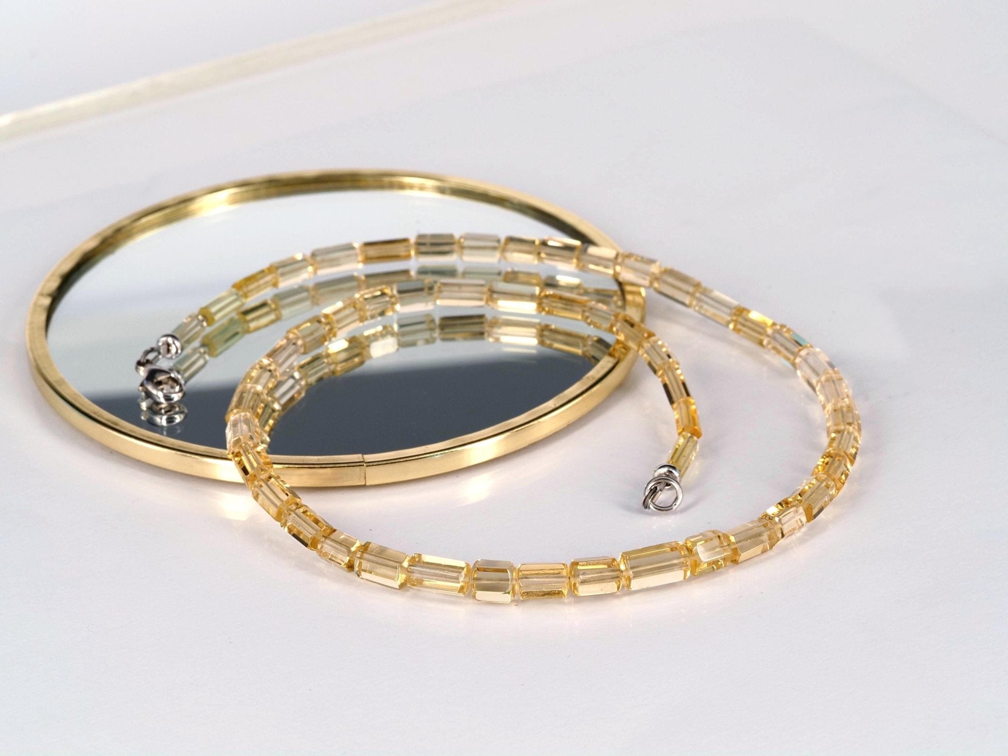 Heliodor Kette – natürliche Goldberyll Edelsteinkette