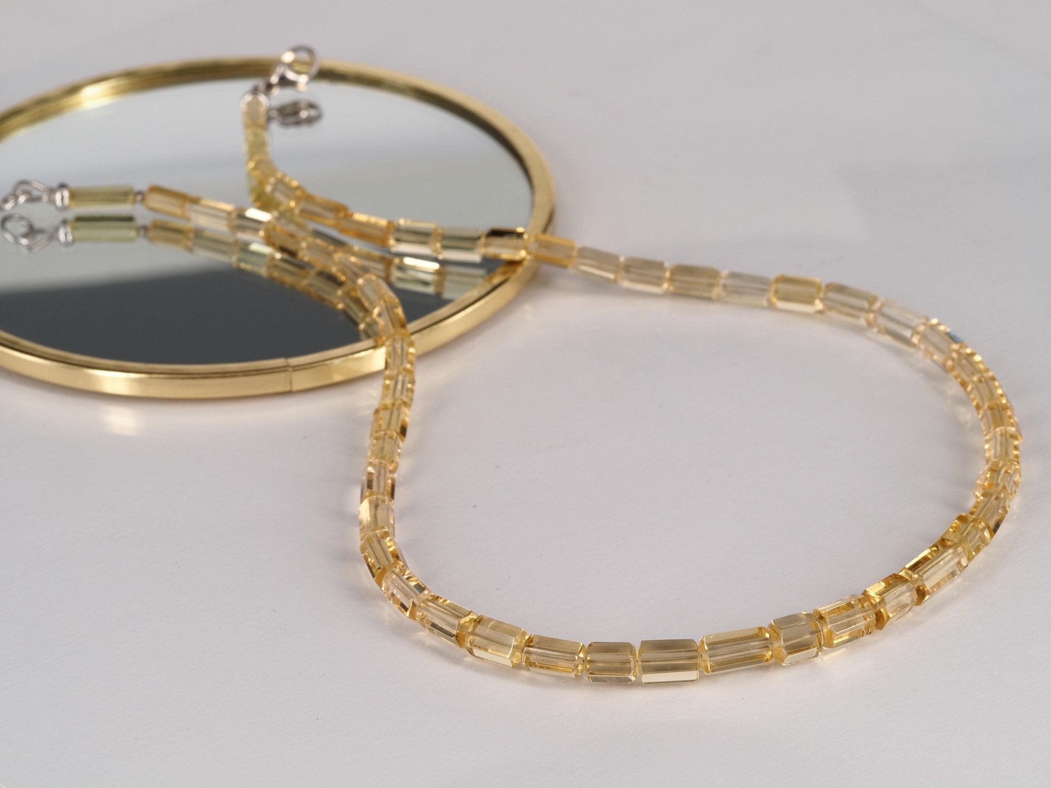 Heliodor Kette – natürliche Goldberyll Edelsteinkette