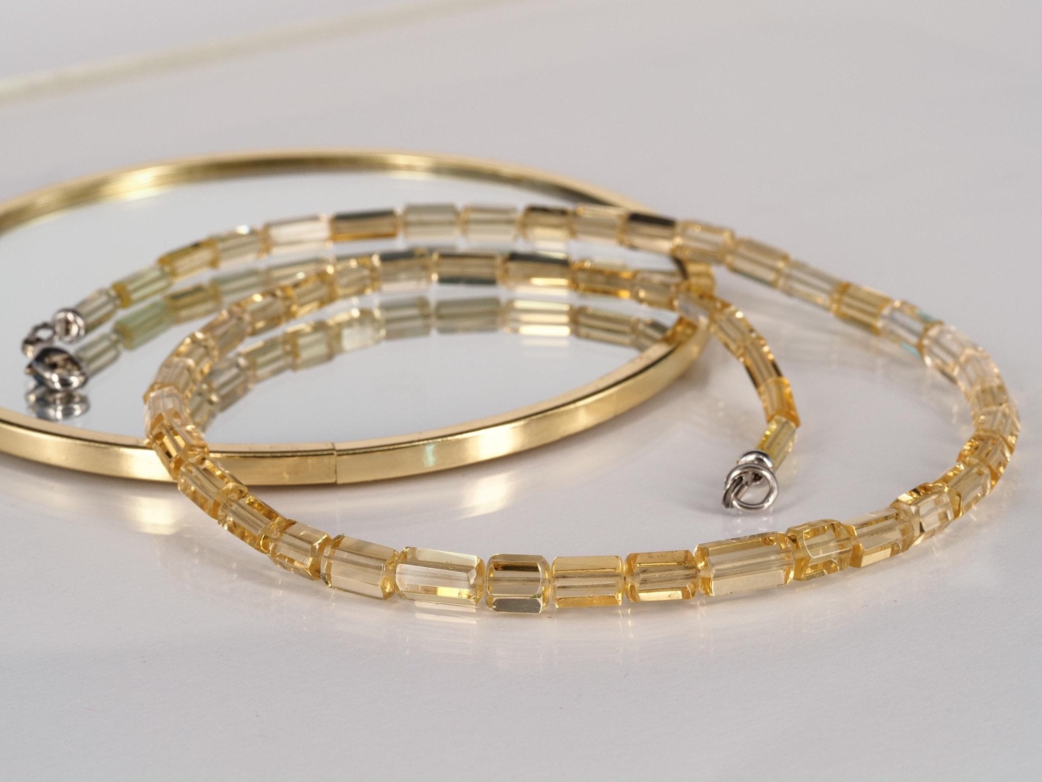 Heliodor Kette – natürliche Goldberyll Edelsteinkette