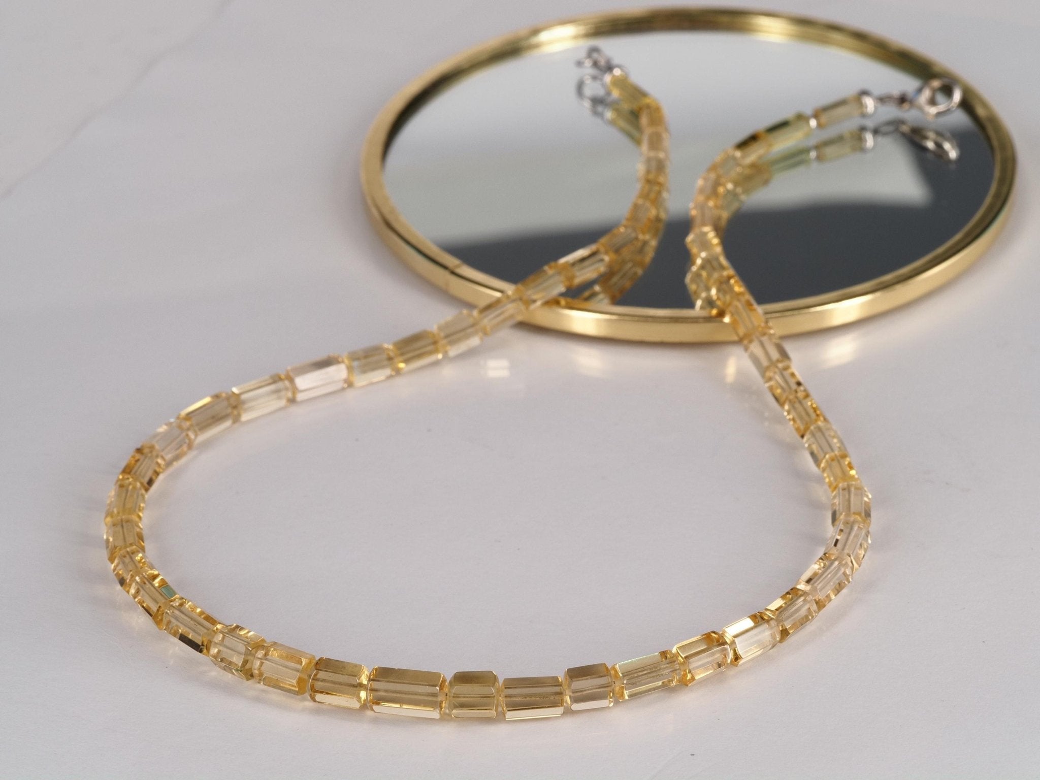 Heliodor Kette – natürliche Goldberyll Edelsteinkette