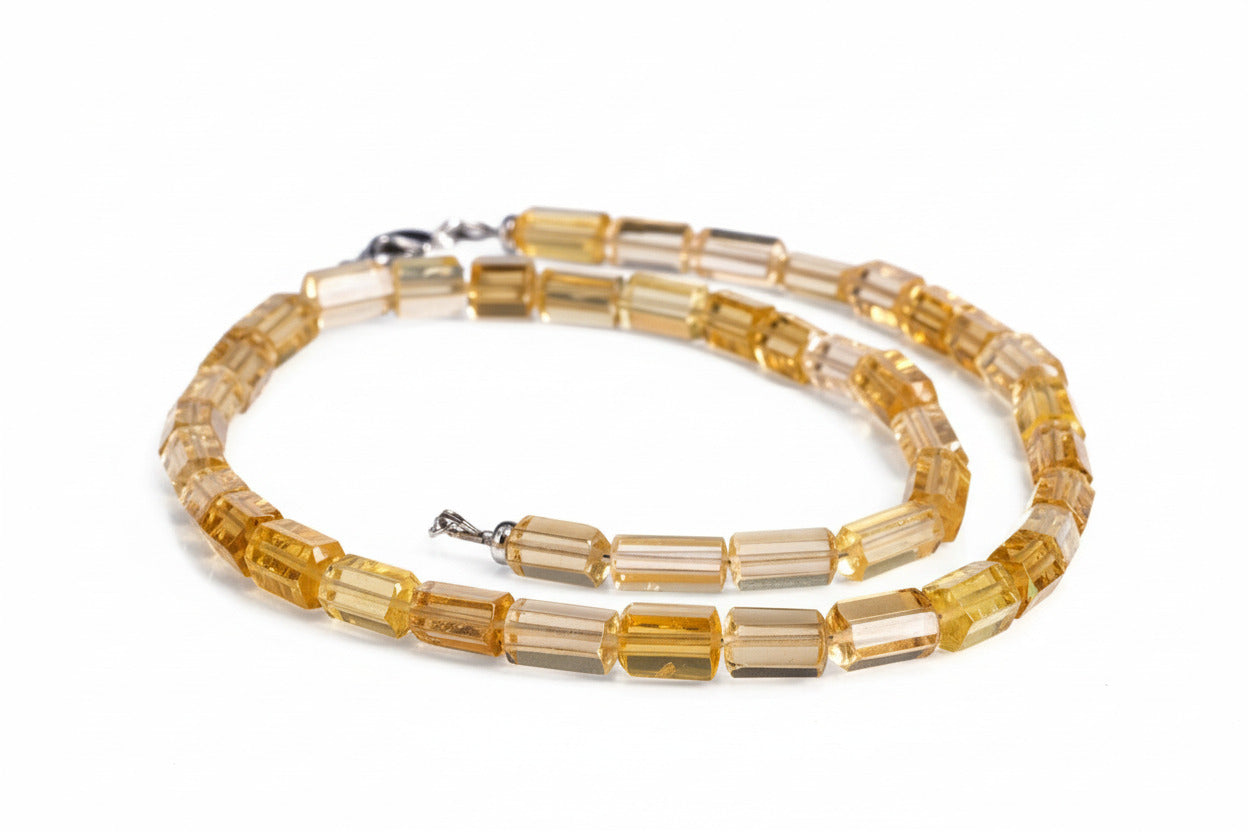 Heliodor Kette – natürliches Goldberyll Edelstein Collier