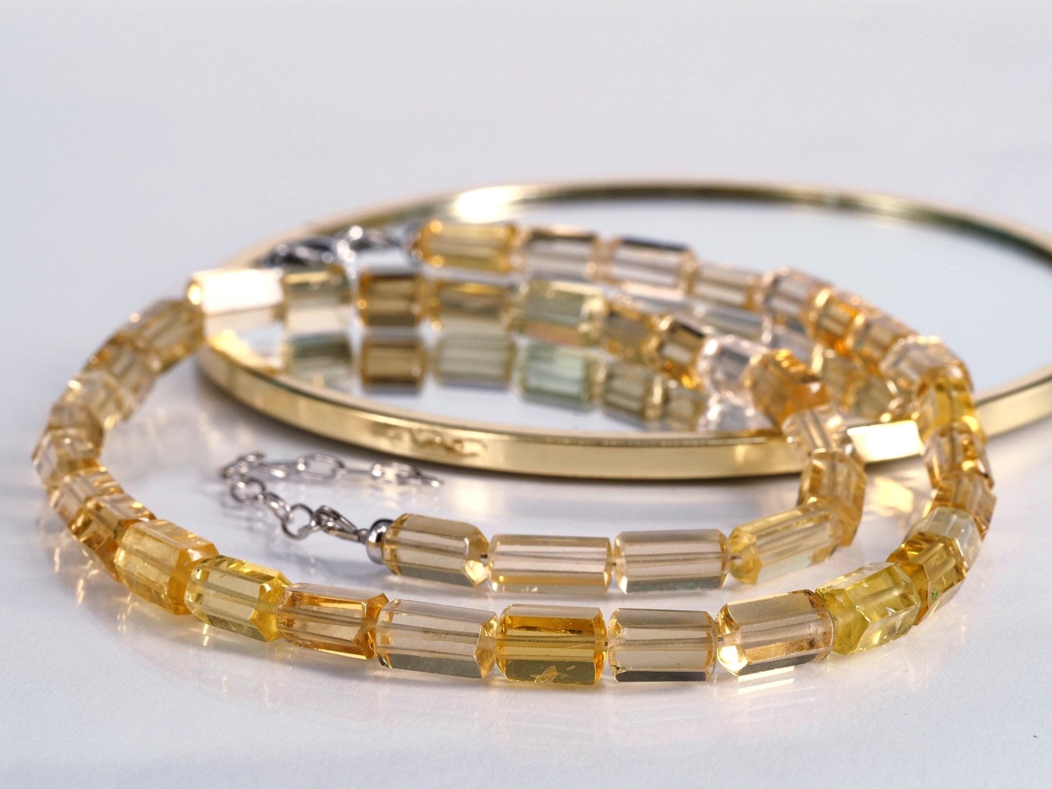 Heliodor Kette – natürliches Goldberyll Edelstein Collier