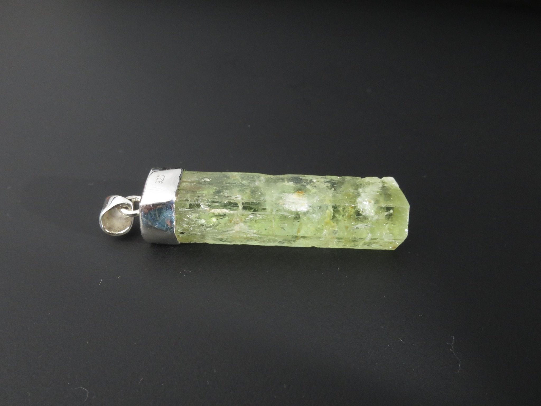 Heliodor Kristall Anhänger Beryll aus Brasilien Silber