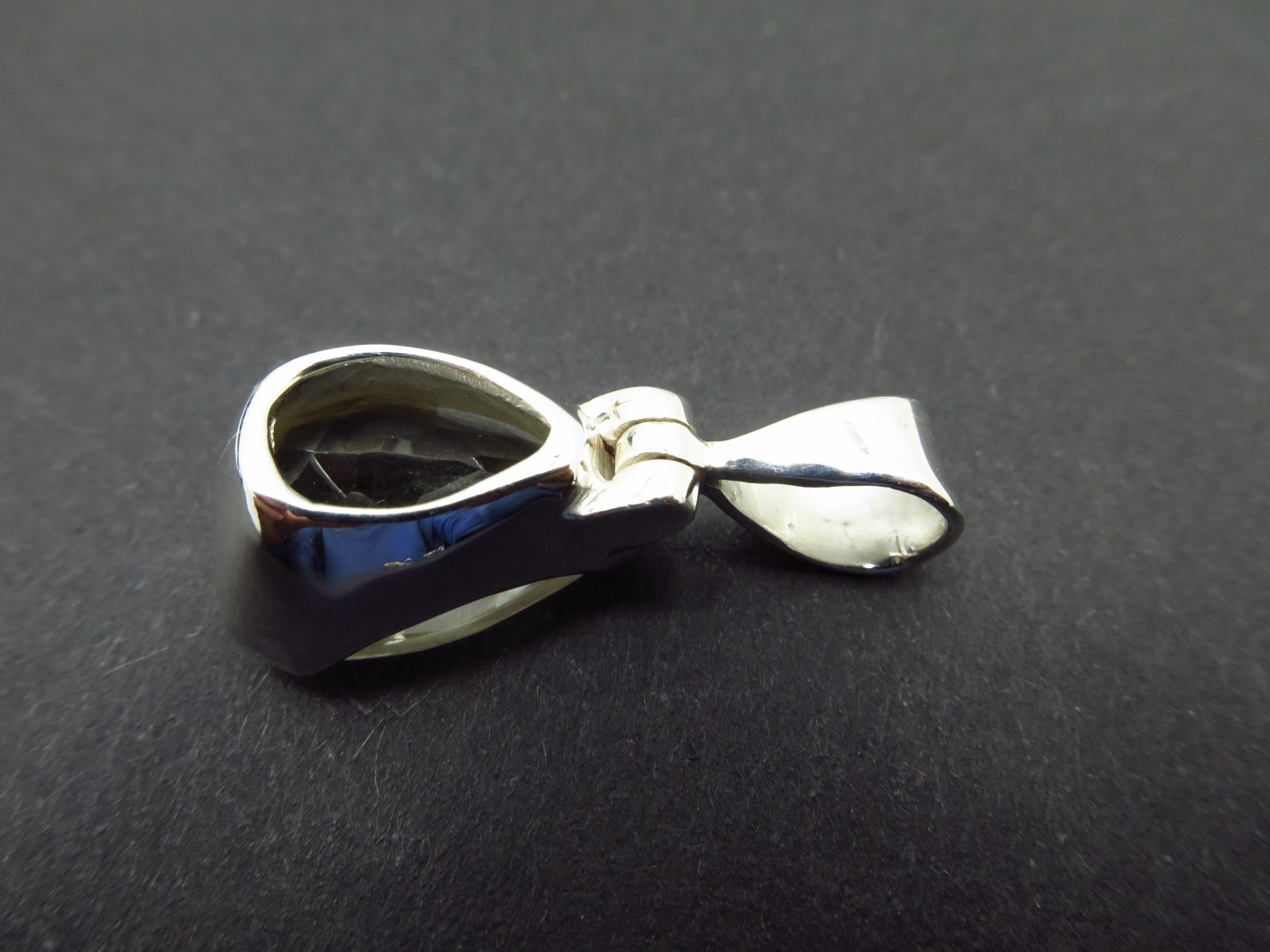 Citrin Anhänger gefasst in 925 Silber Natur Edelstein 29mm