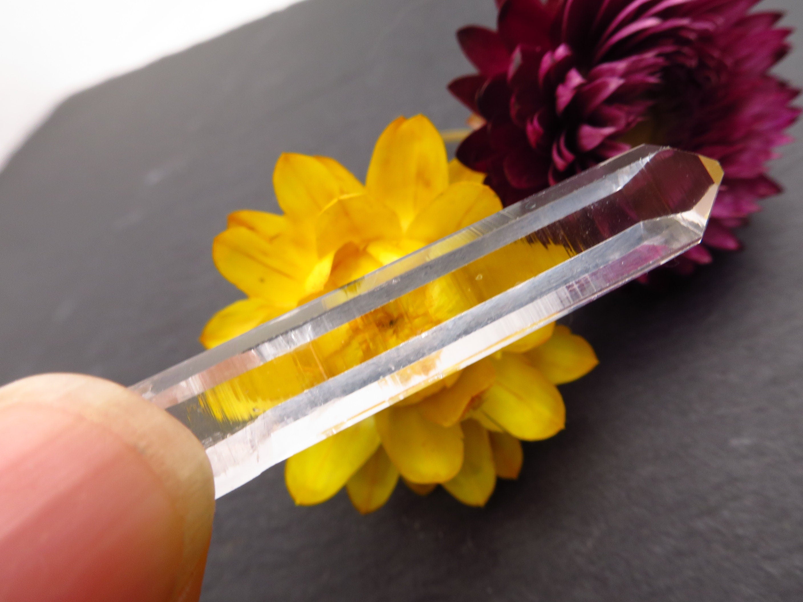 Bergkristall Ohrringe 925 Silber Natur Kristall Spitzen