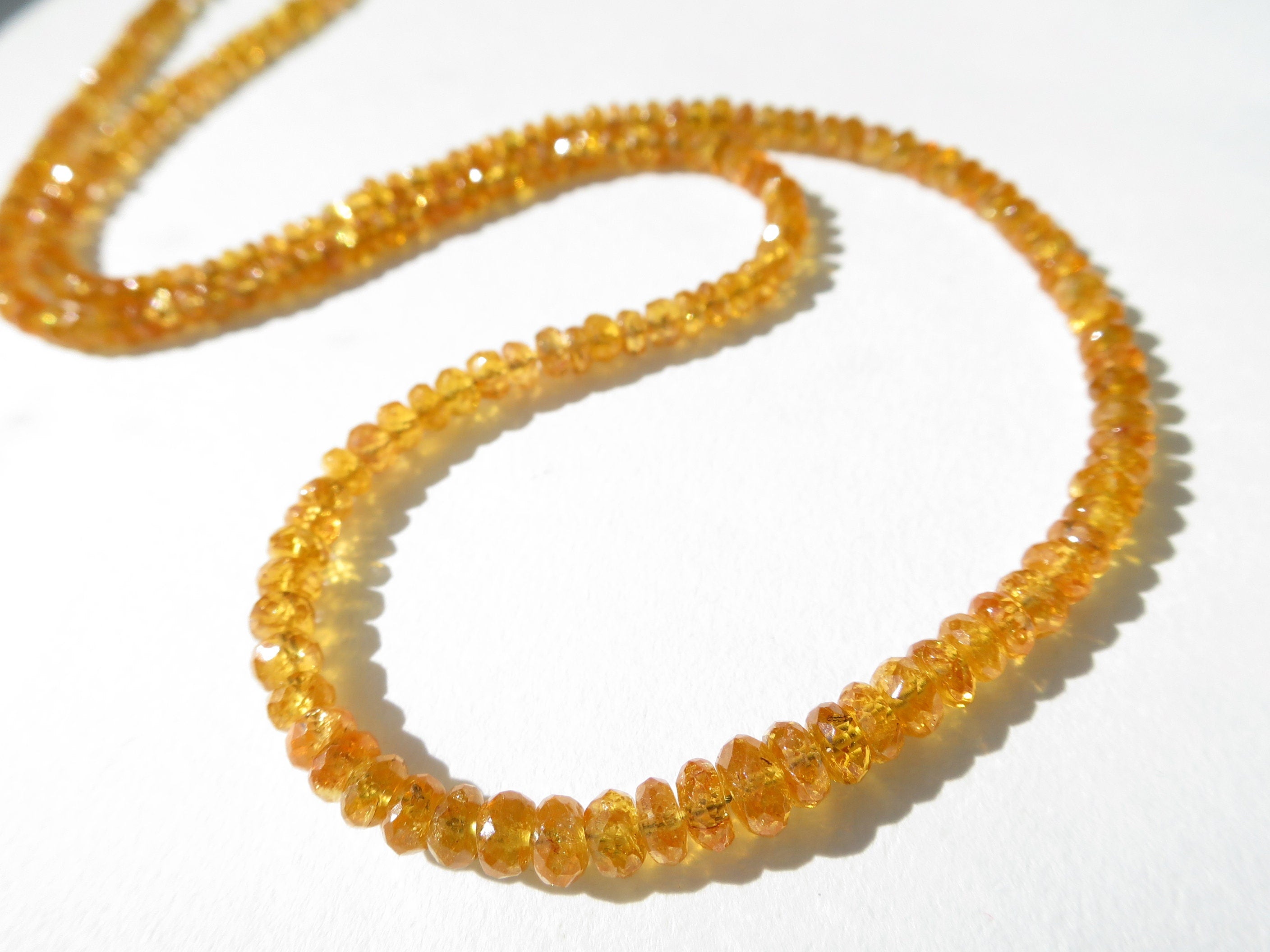 Mandarin Granat Kette orange Spessartin Edelstein Halskette