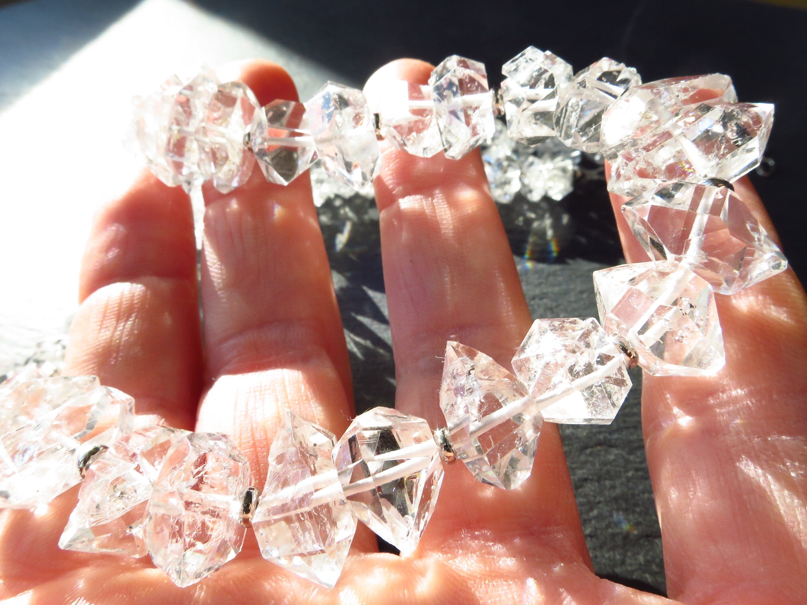 Herkimer Diamant Halskette Diamant Quarz Kristall Kette