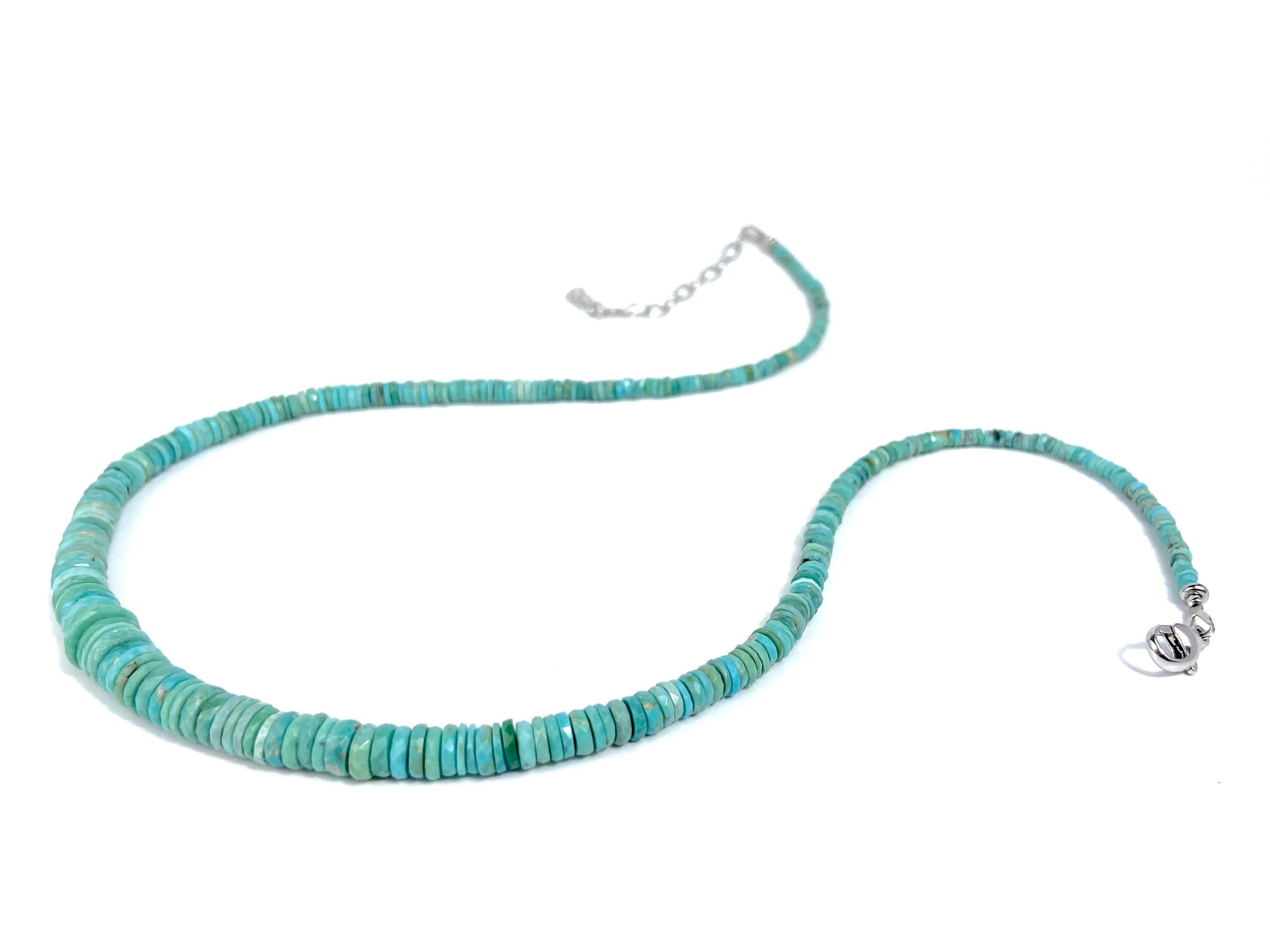 Arizona Türkis Kette aus natürlichem Türkis facettiert