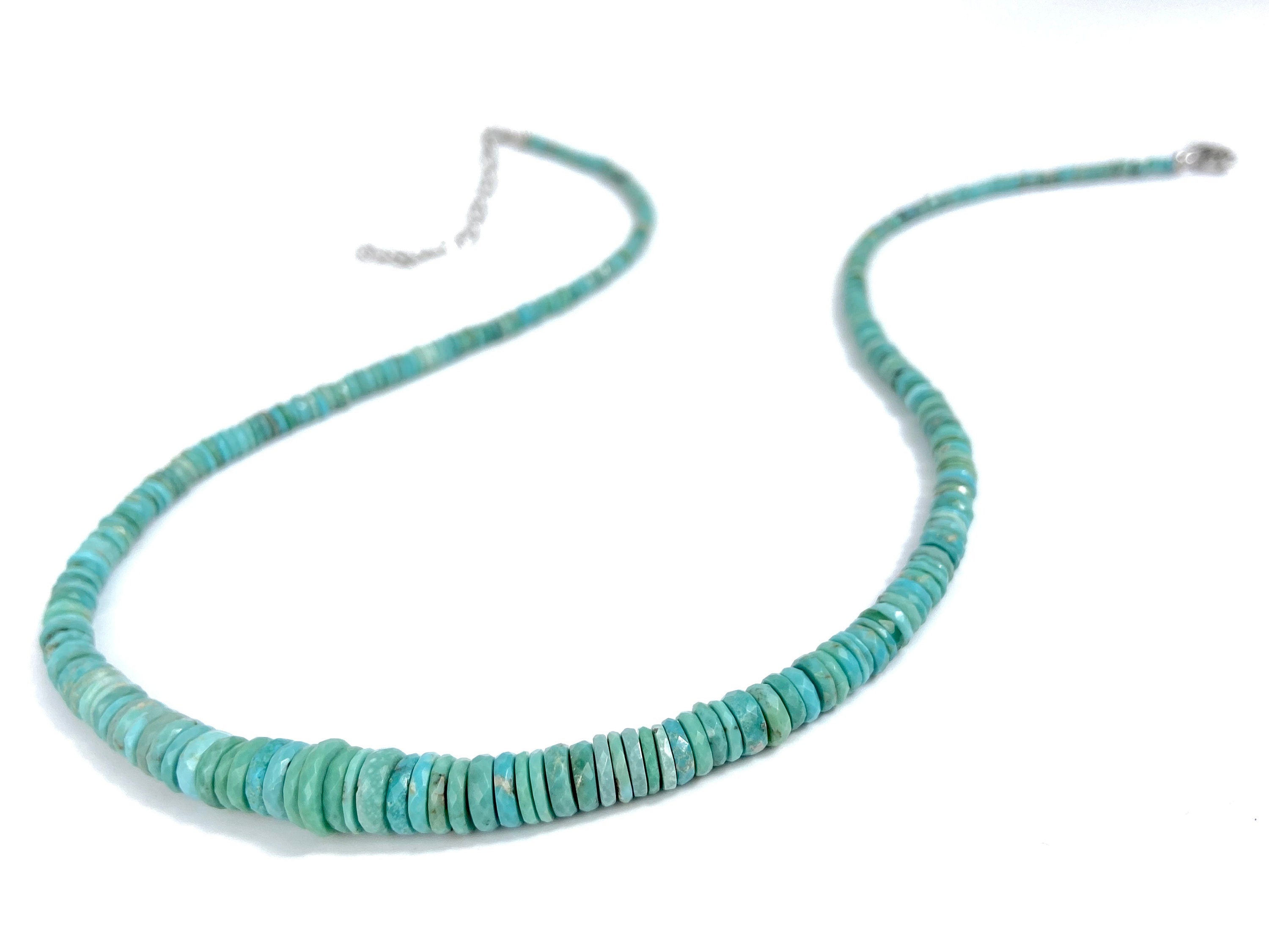 Arizona Türkis Kette aus natürlichem Türkis facettiert