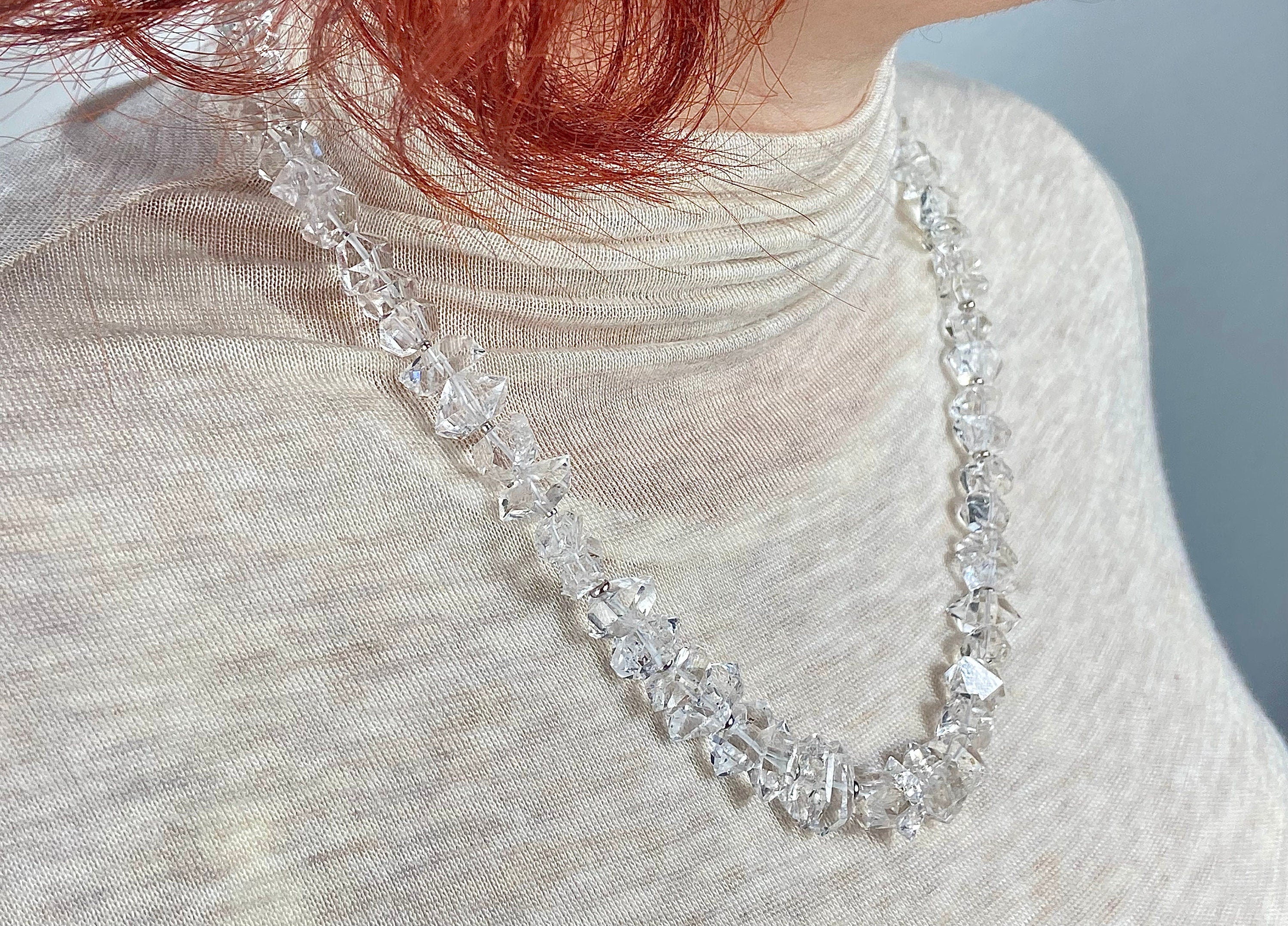 Herkimer Diamant Halskette Diamant Quarz Kristall Kette