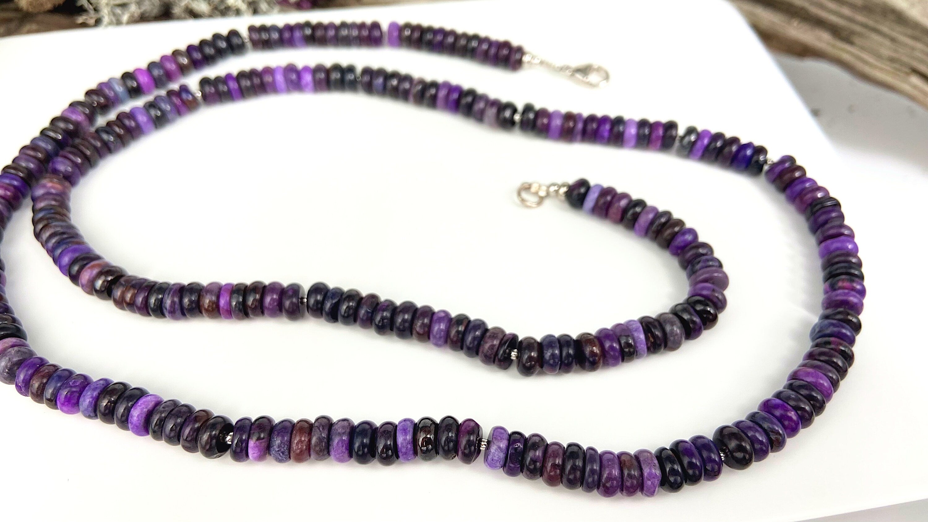 Sugilith Kette extra lang unbehandelt absolute Rarität