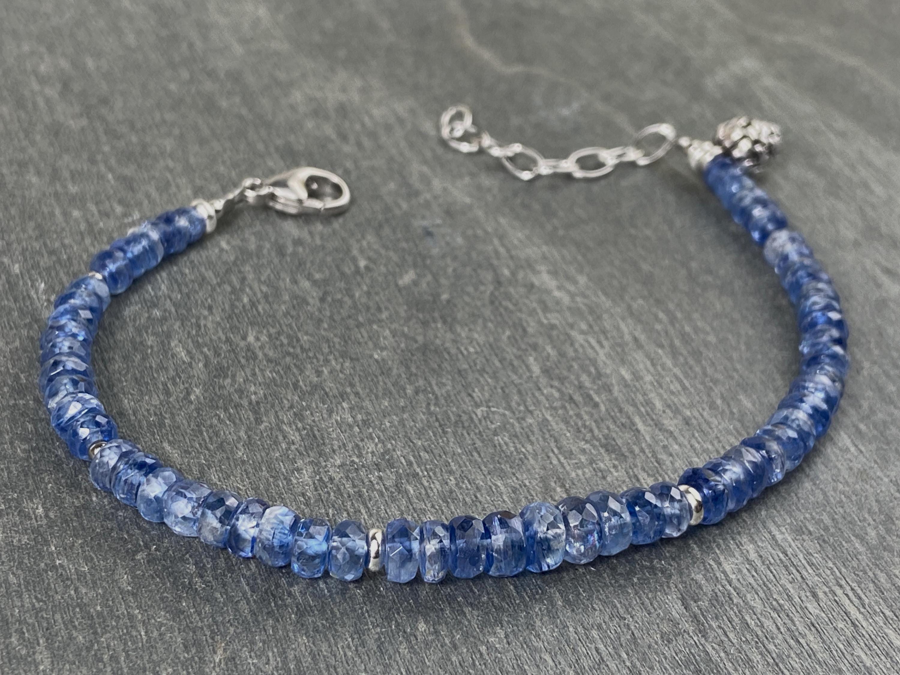 Kyanit Armband facettiert natürliche Edelsteinperlen