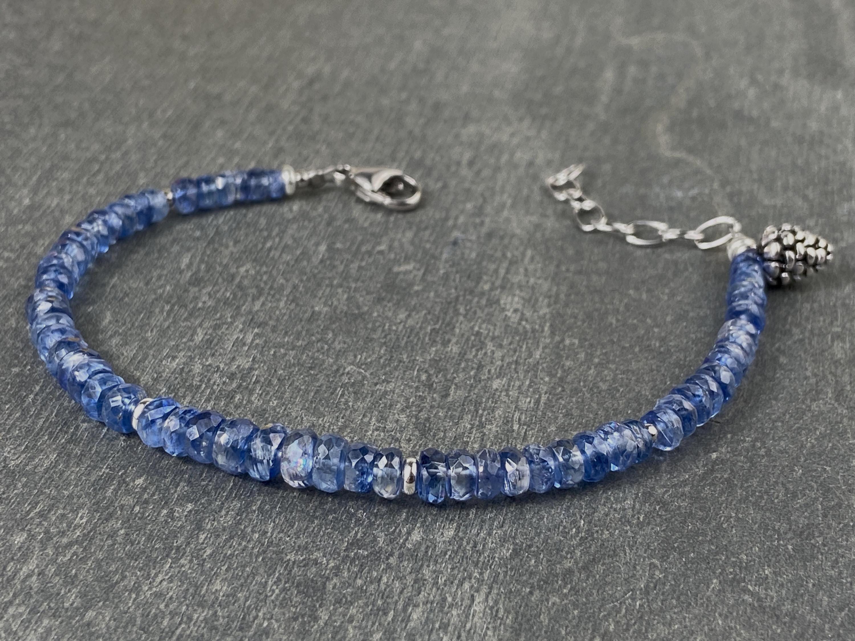 Kyanit Armband facettiert natürliche Edelsteinperlen