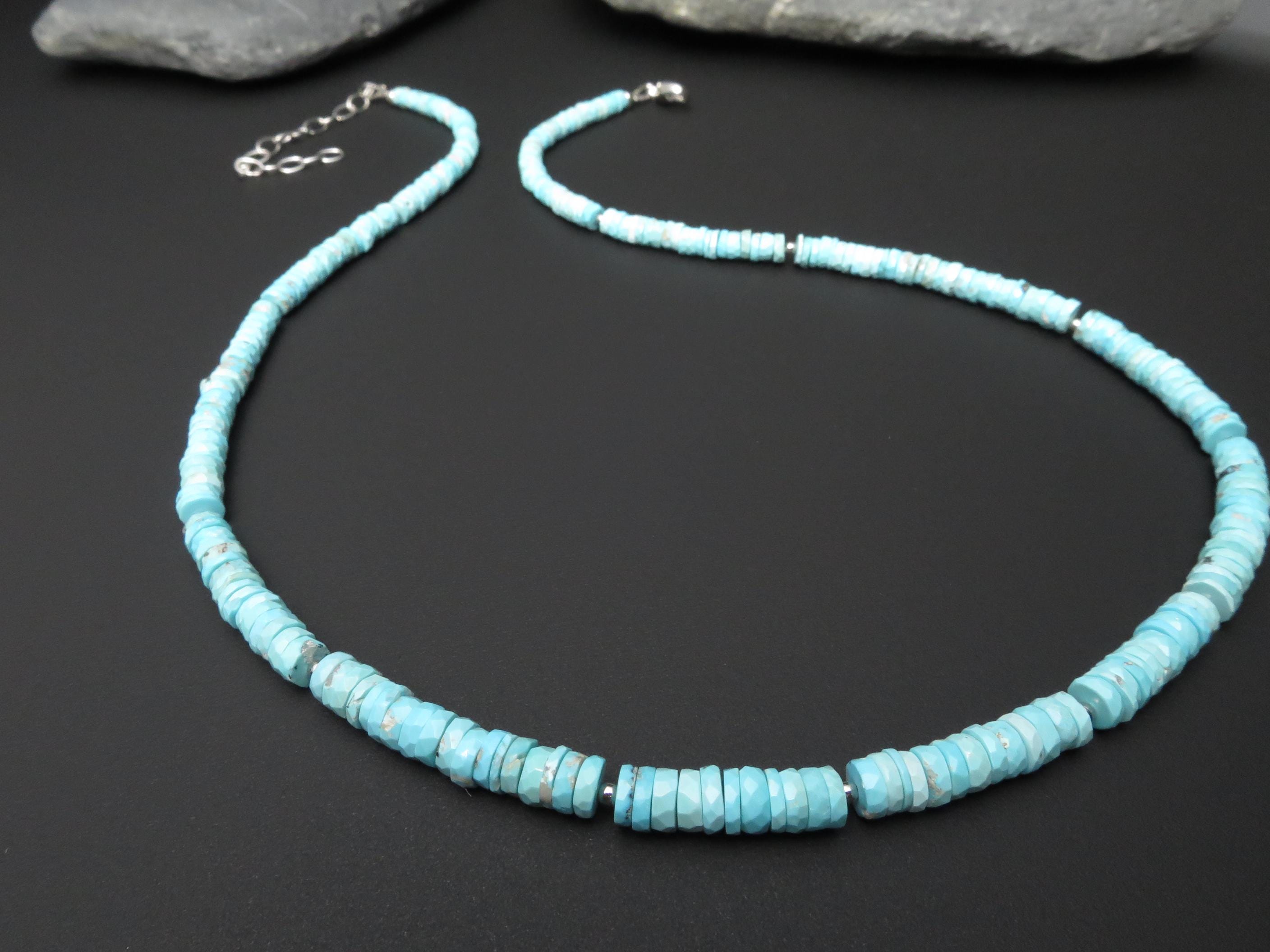 Arizona Türkis Kette Edelstein Halskette Boho Schmuck