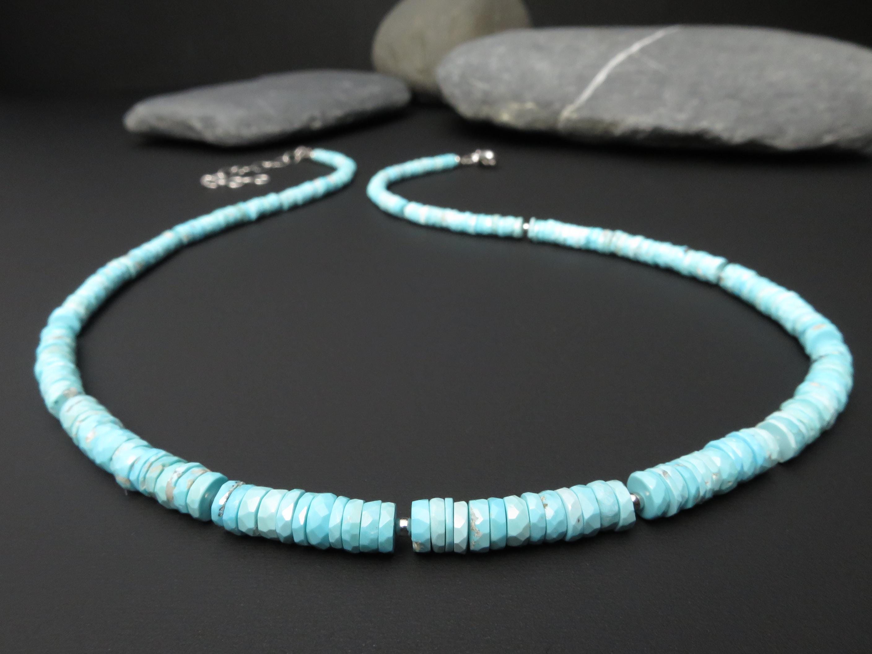 Arizona Türkis Kette Edelstein Halskette Boho Schmuck