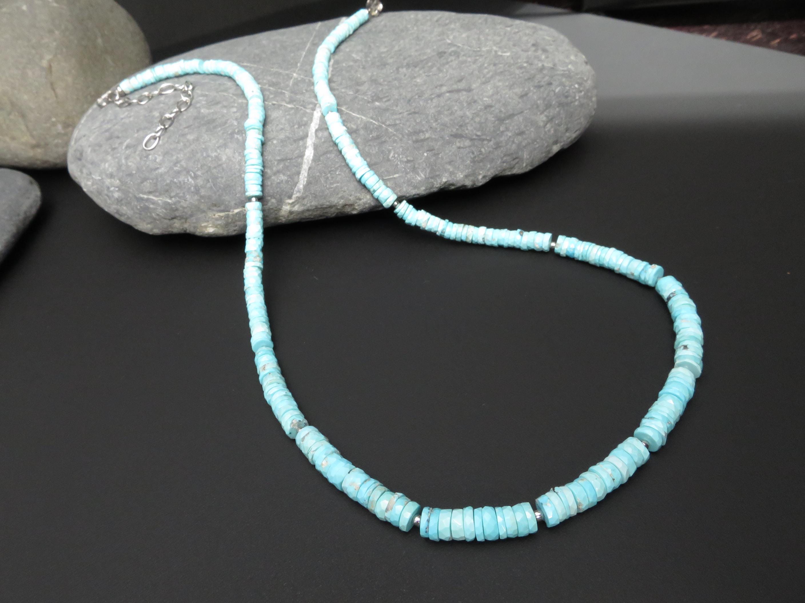 Arizona Türkis Kette Edelstein Halskette Boho Schmuck