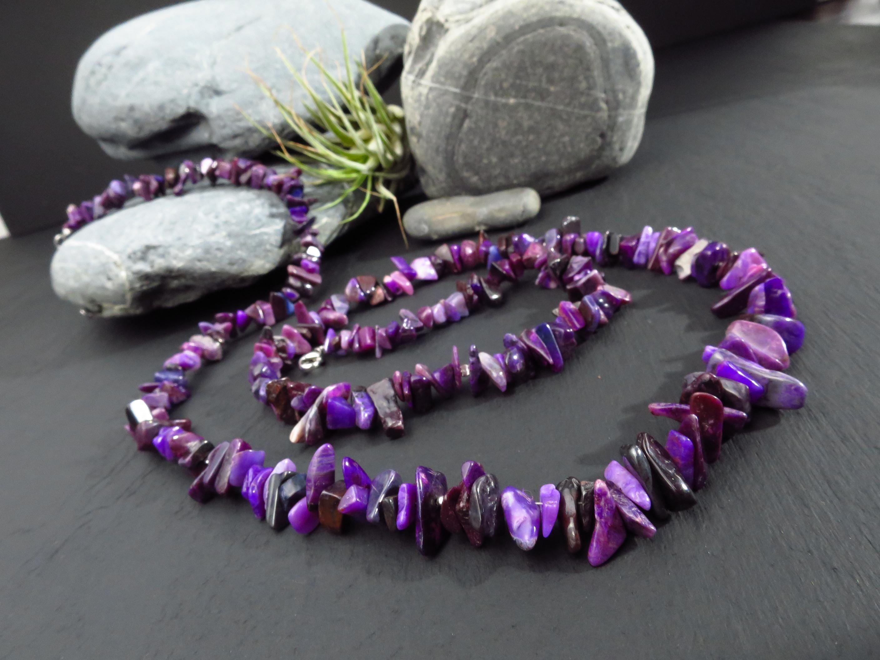 echte Sugilith Kette Lila Edelstein höchste Qualität