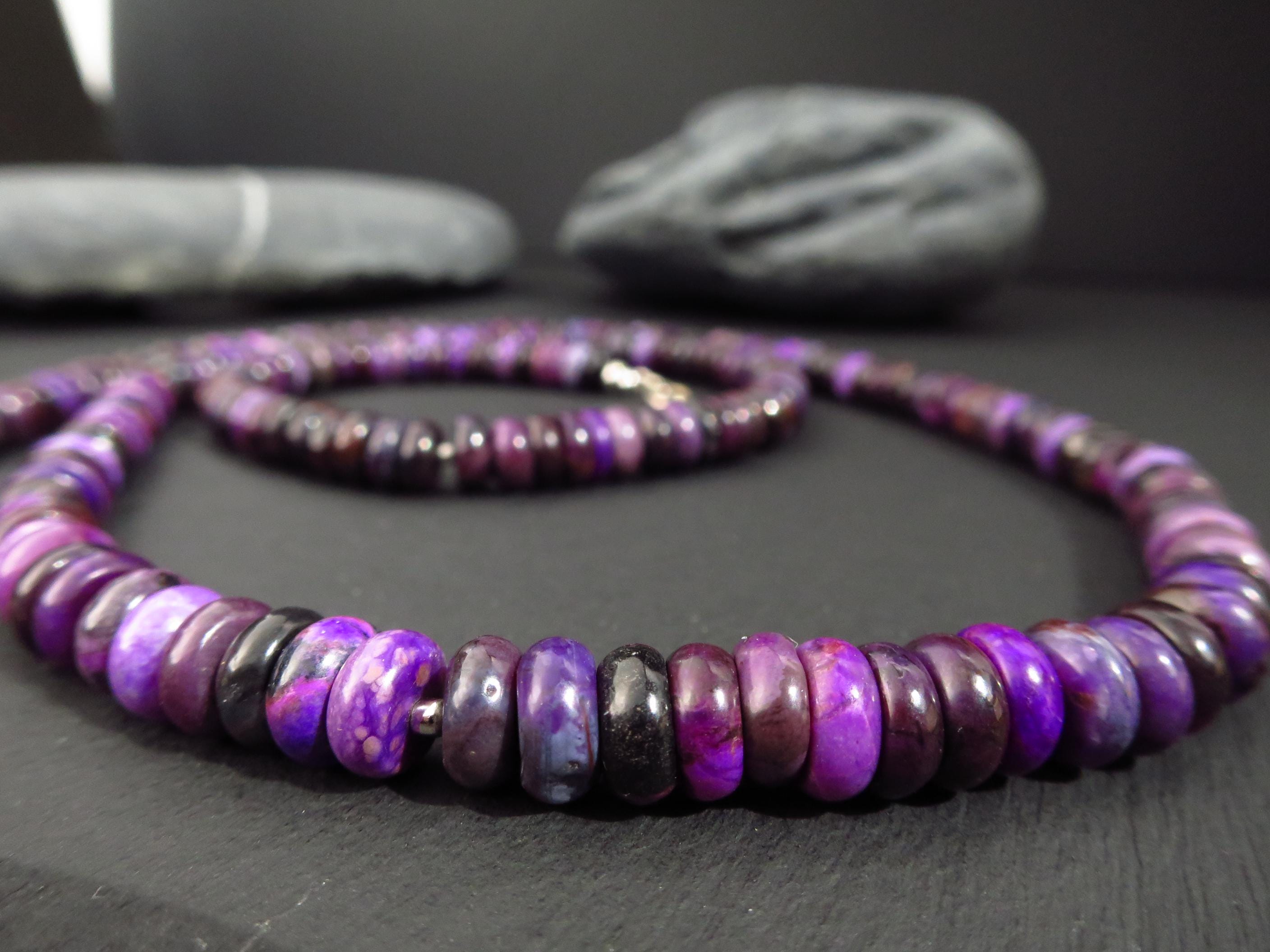 Sugilith Kette extra lang unbehandelt absolute Rarität