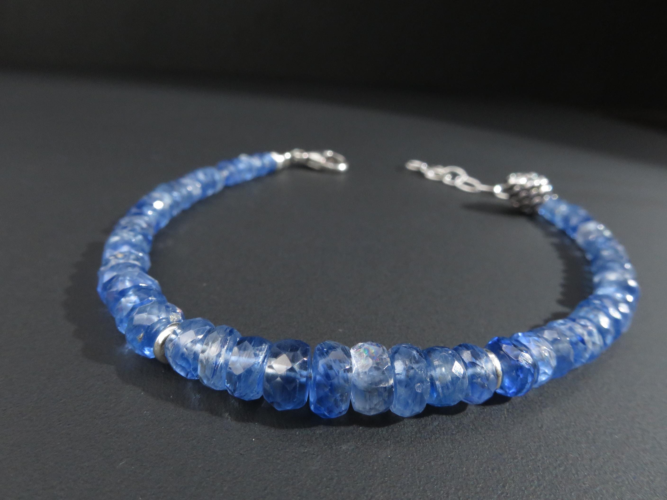 Kyanit Armband facettiert natürliche Edelsteinperlen