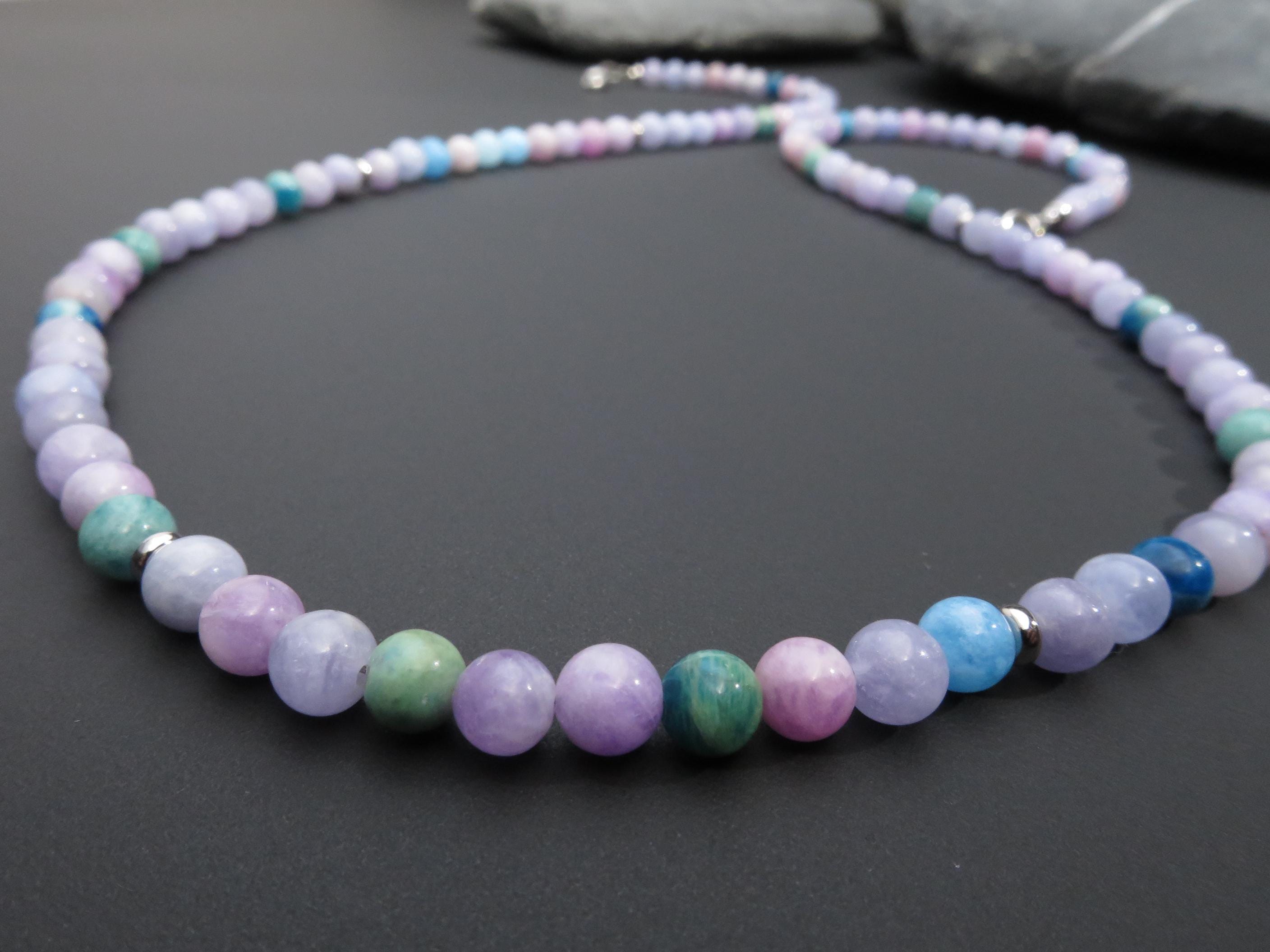 Hackmanit Kette Mehrfarbige aus natürlichen und unbehandelten Perlen, natürliche Hackmanit Edelstein Halskette