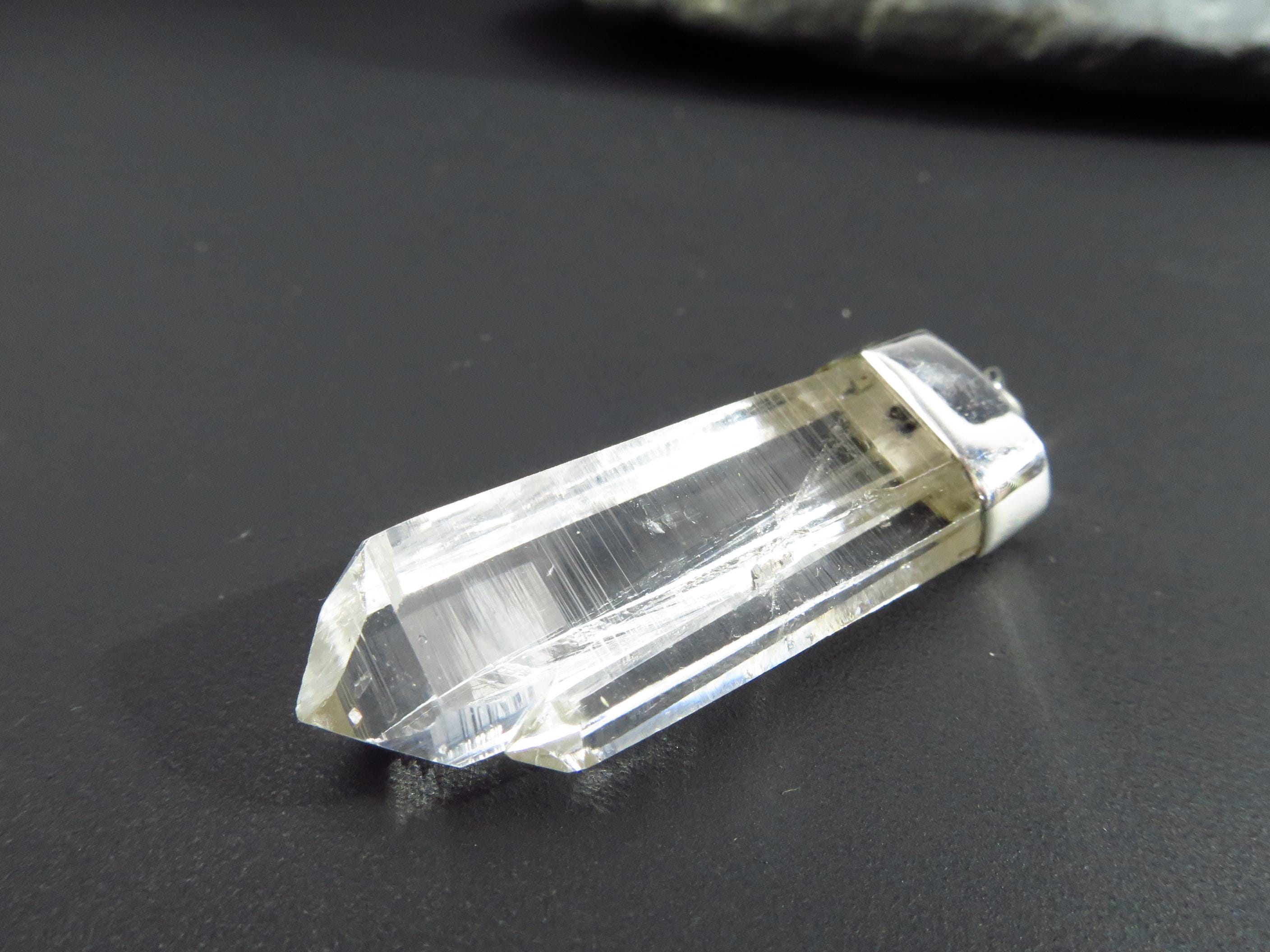 Lemurien Anhänger Kristall Penas Blancas Anhänger Laser Kolumbien Bergkristall Edelstein Silber Bergkristall Seed Quarz Anhänger klar