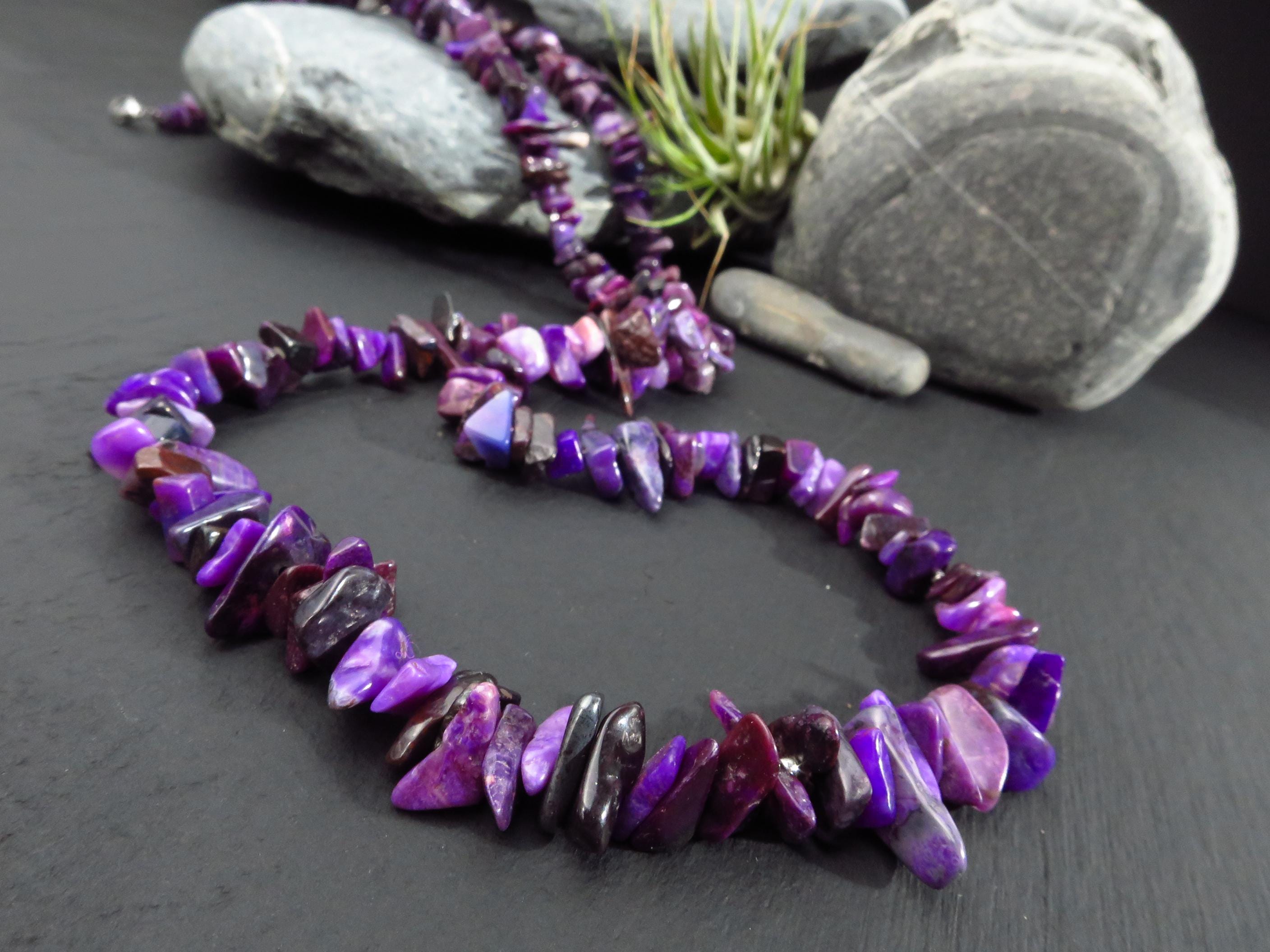 echte Sugilith Kette Lila Edelstein höchste Qualität