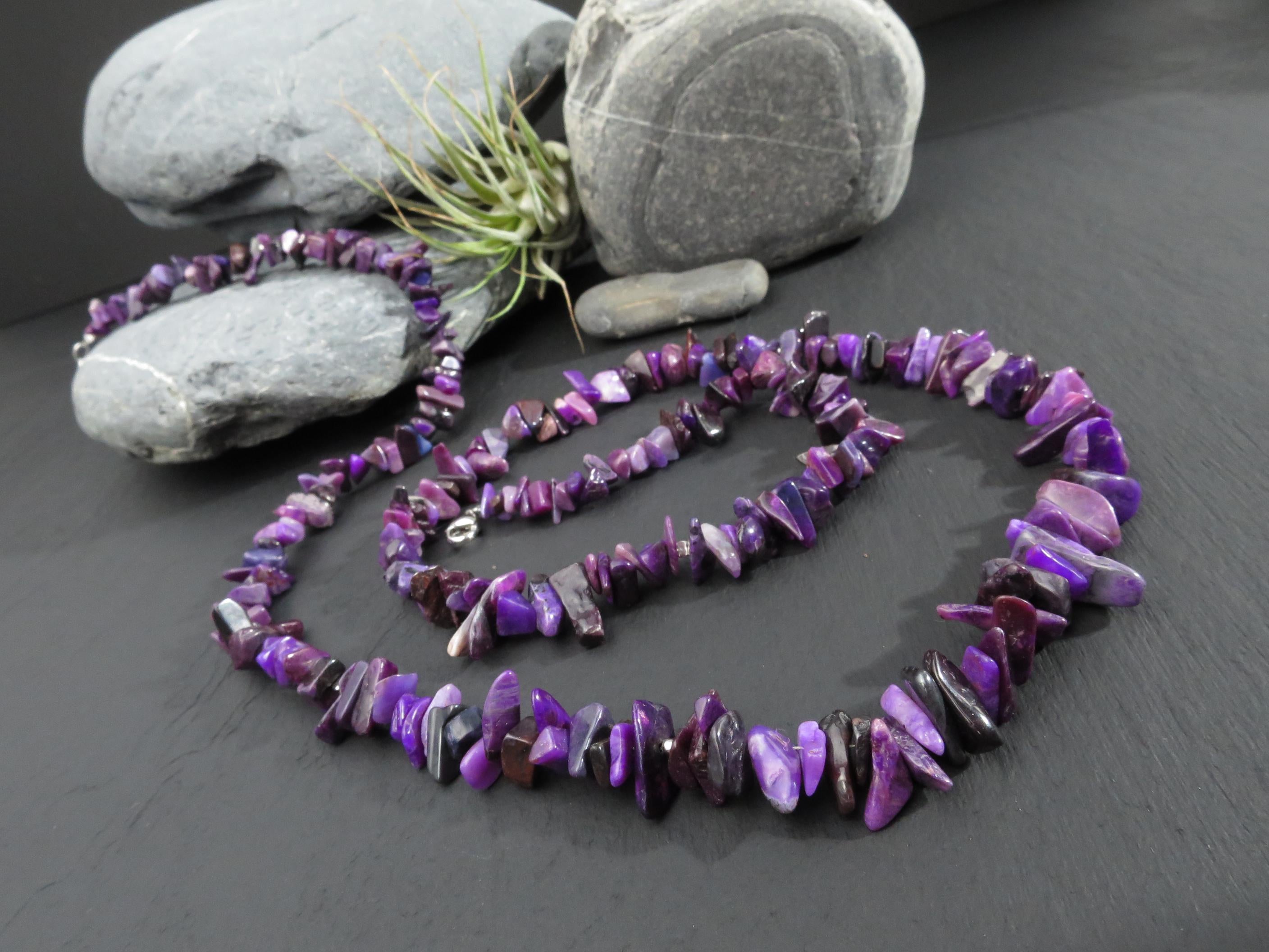 echte Sugilith Kette Lila Edelstein höchste Qualität