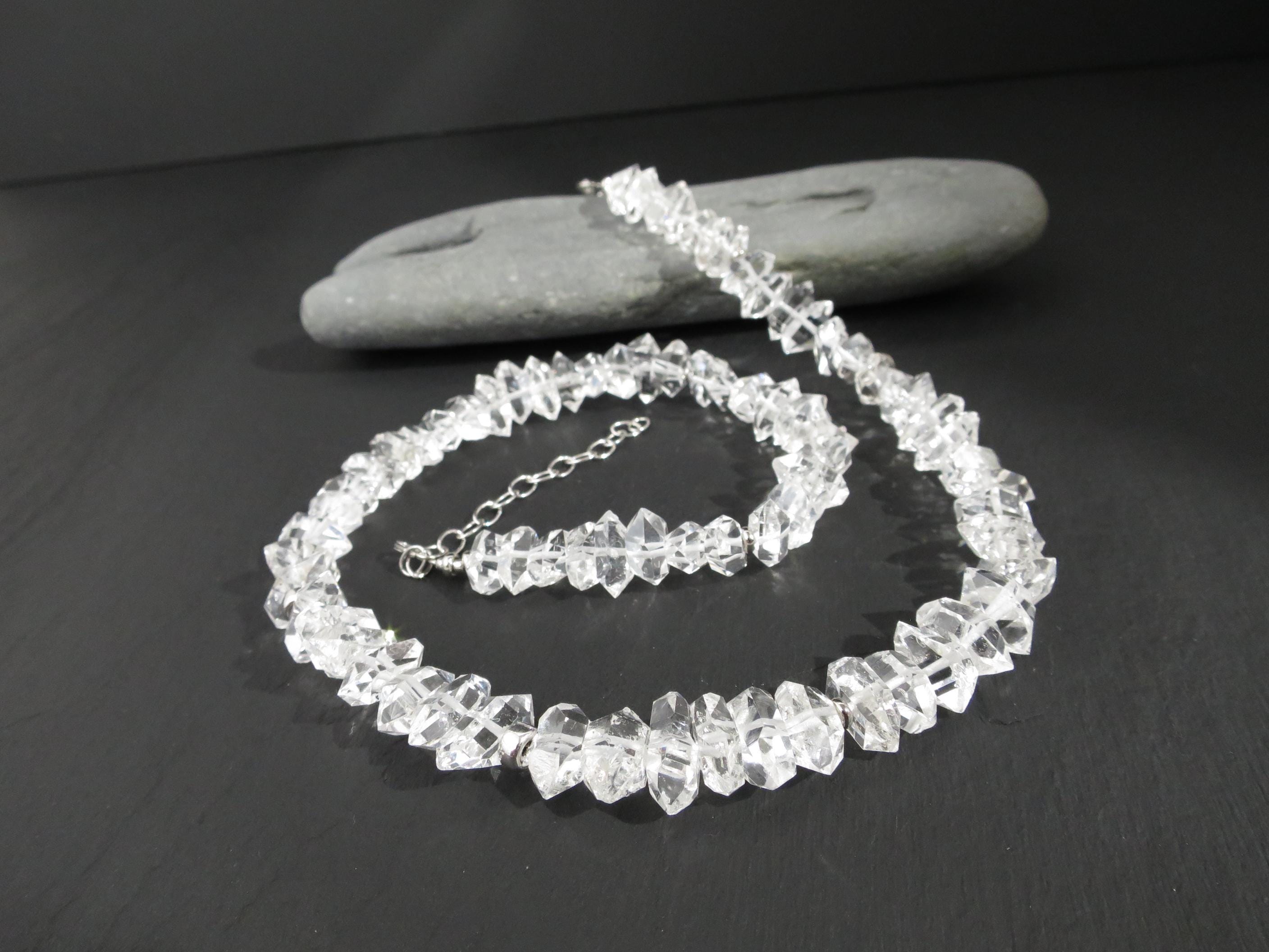 Herkimer Diamant Halskette Natur Kristall Kette