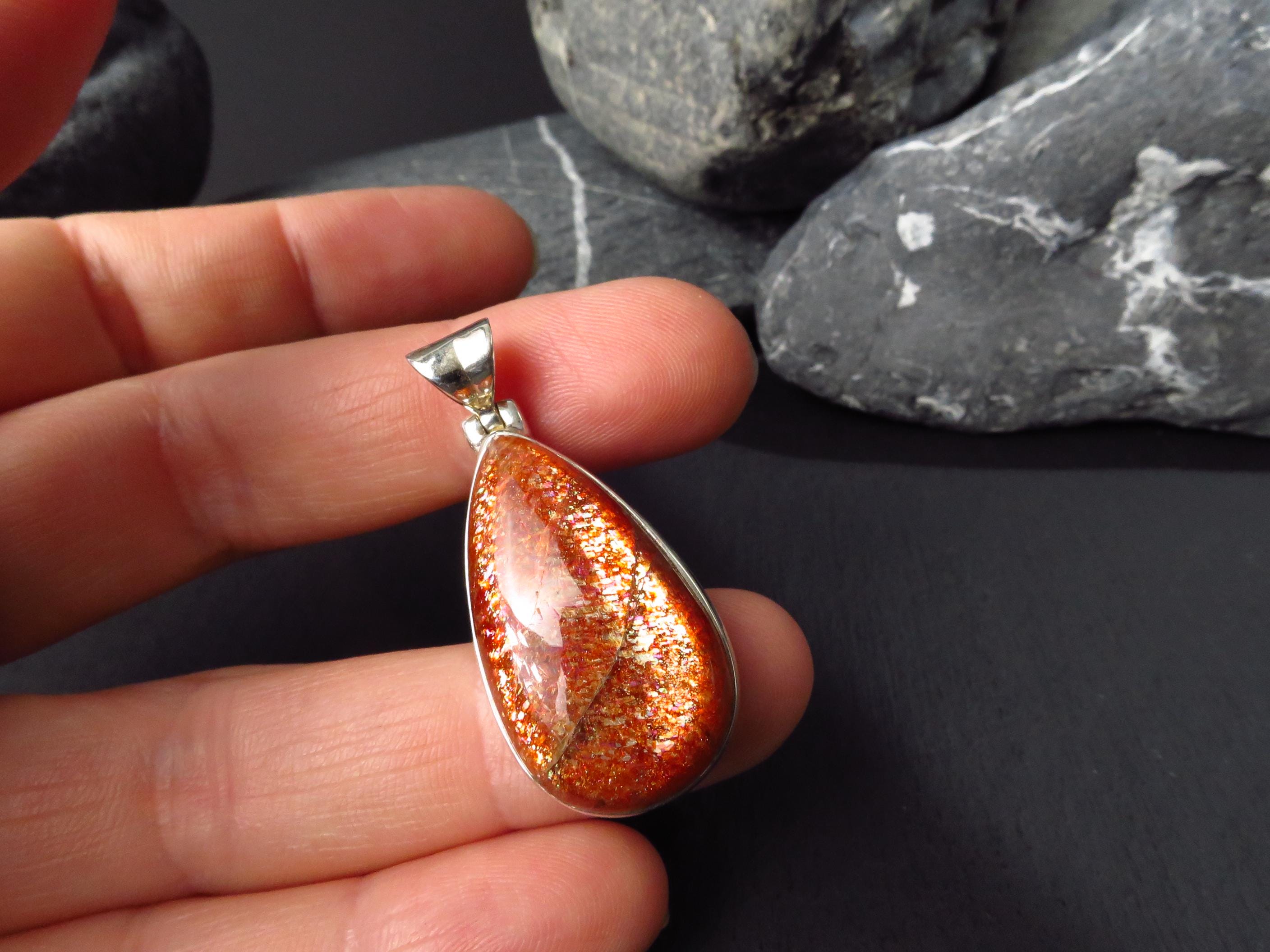 Sonnenstein Anhänger Tansania Silber Natur Sonderpreis