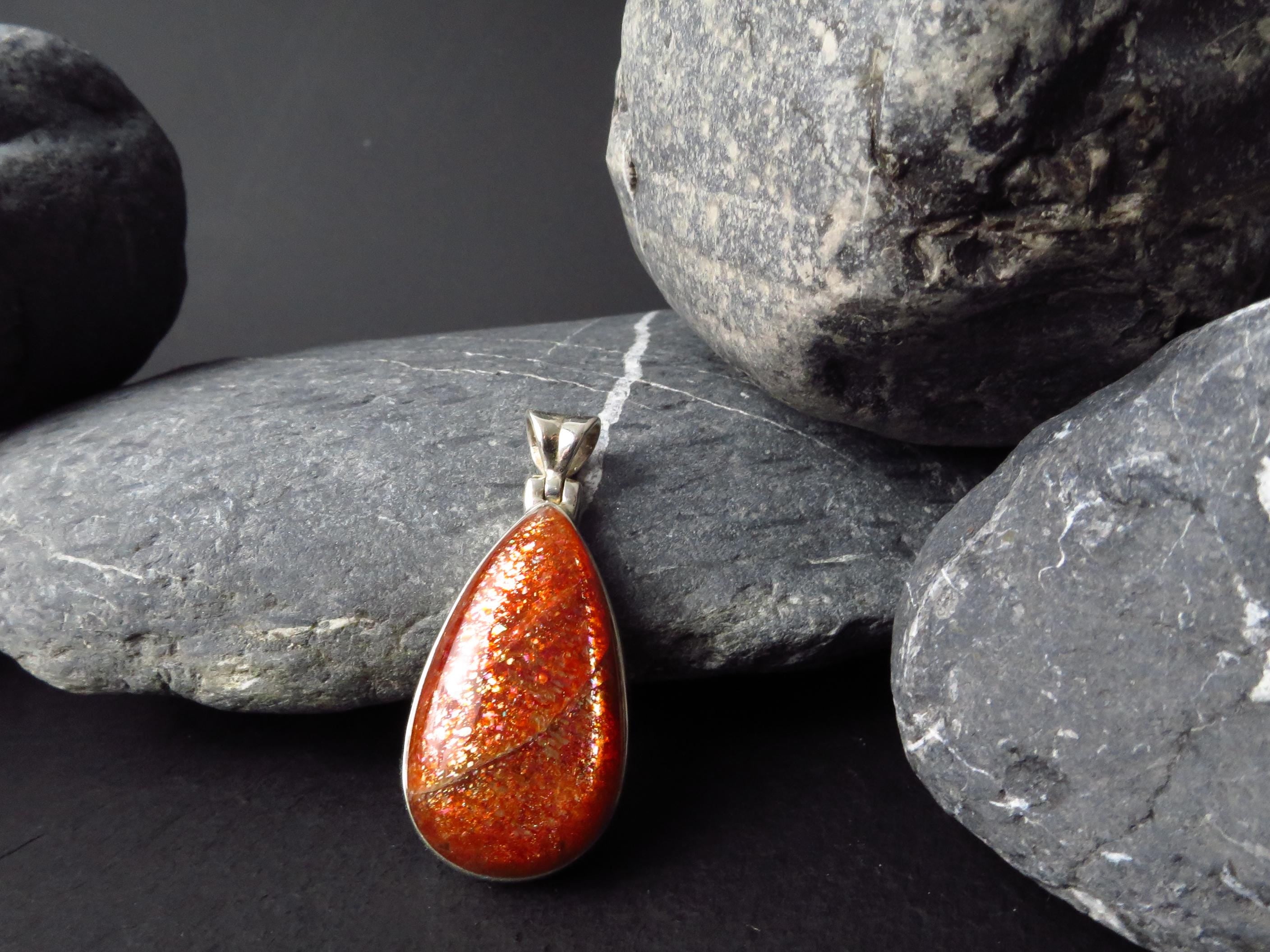 Sonnenstein Anhänger Tansania Silber Natur Sonderpreis