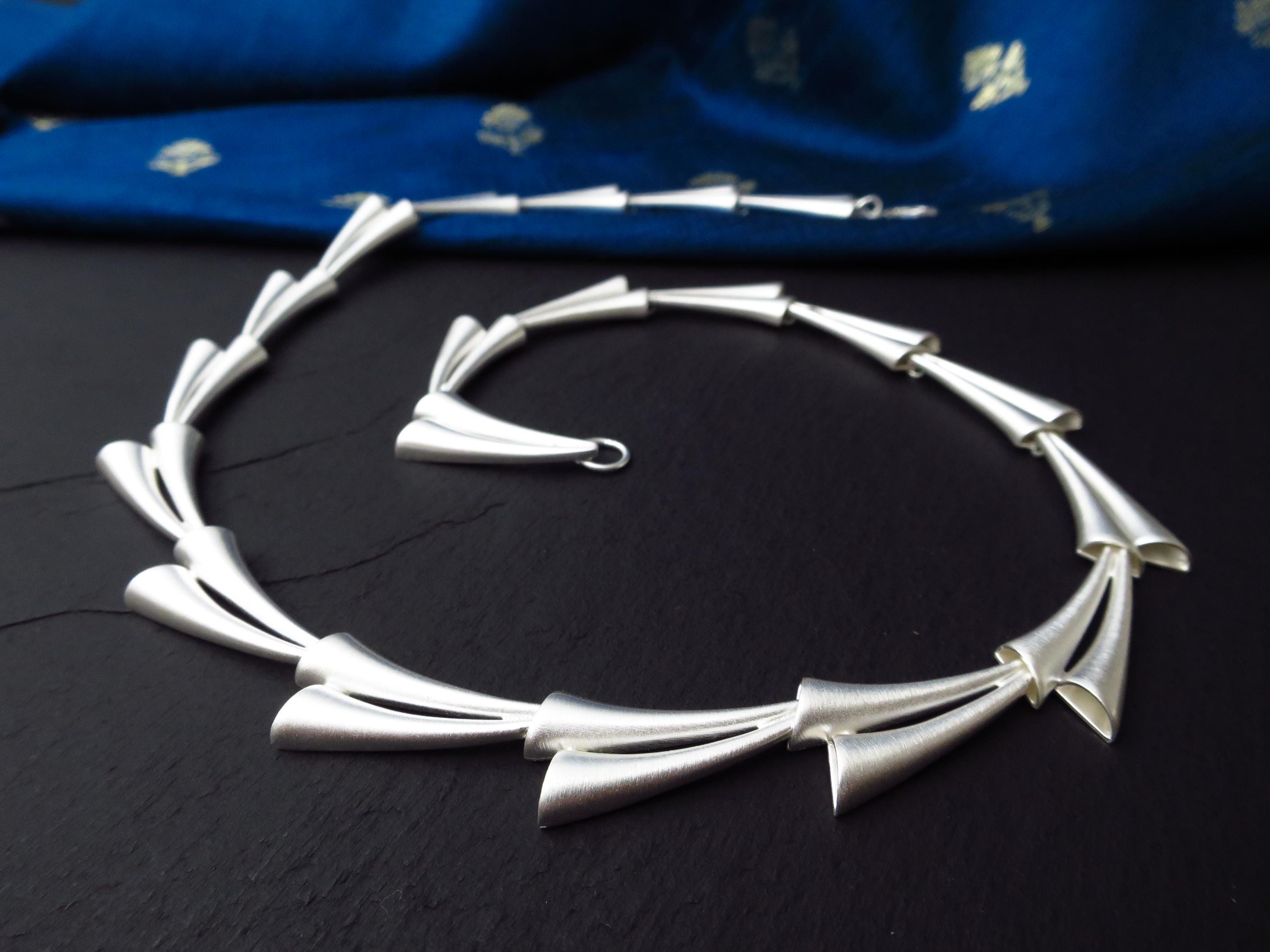 Sterling Silber Kette 43,5cm solid Künstler Kette