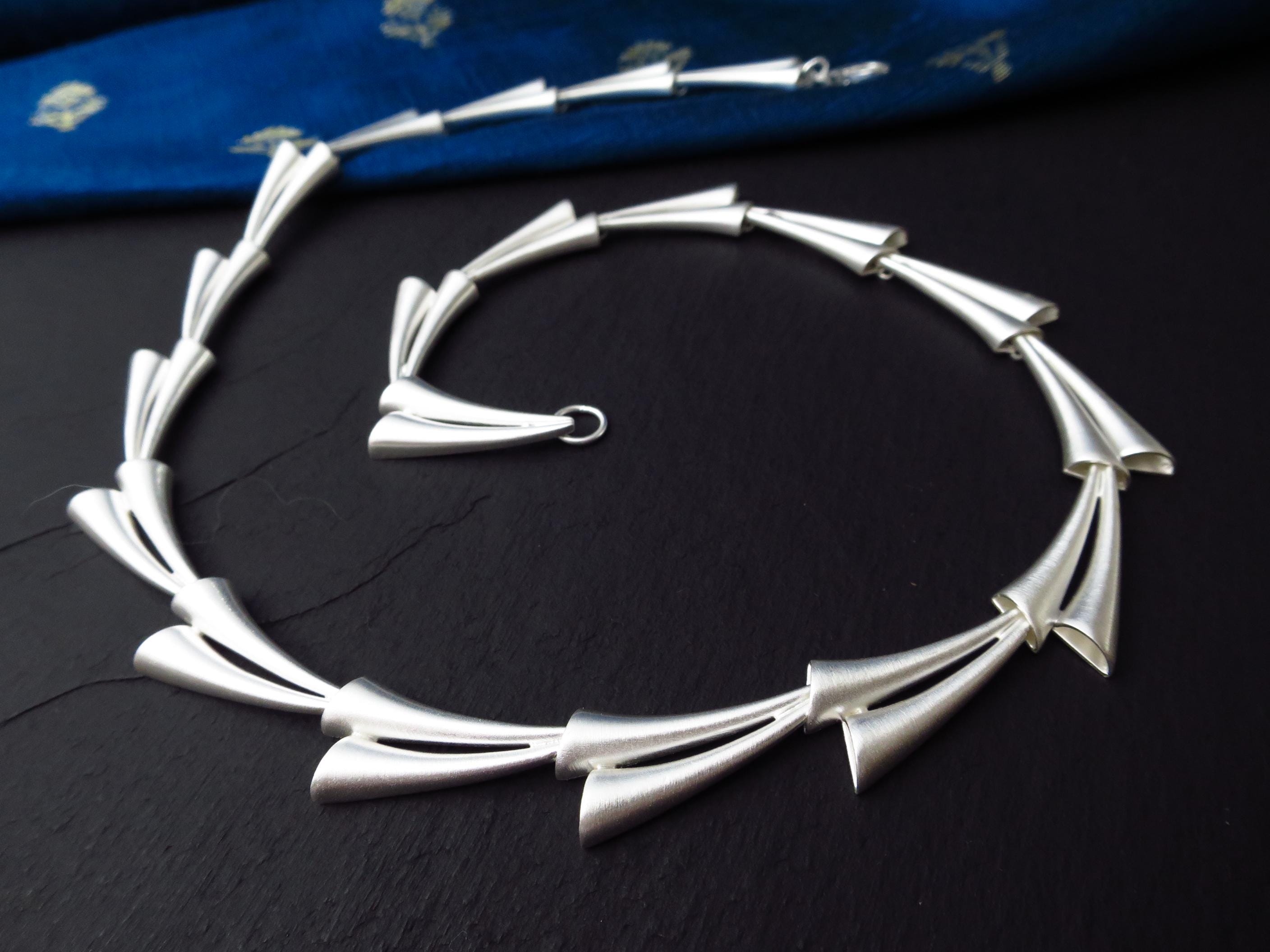 Sterling Silber Kette 43,5cm solid Künstler Kette