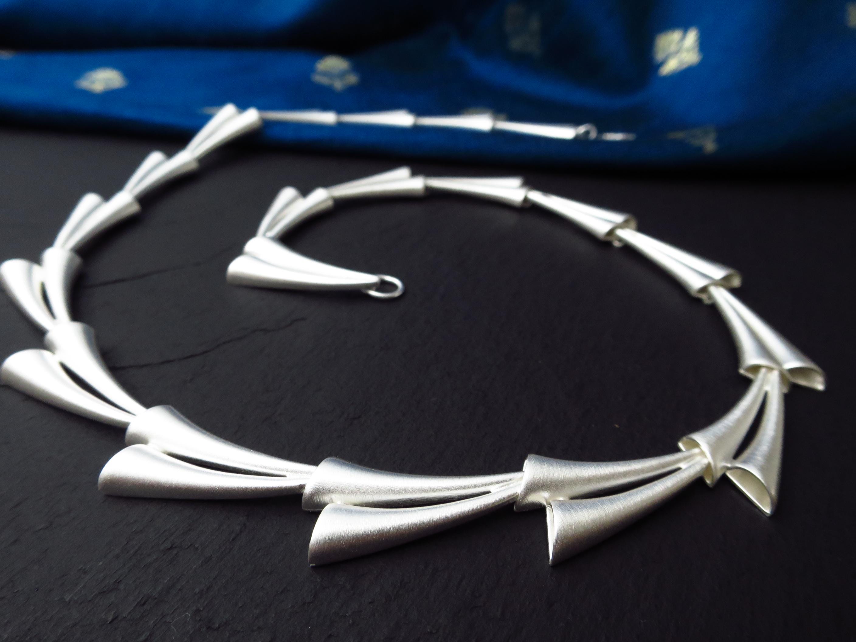 Sterling Silber Kette 43,5cm solid Künstler Kette