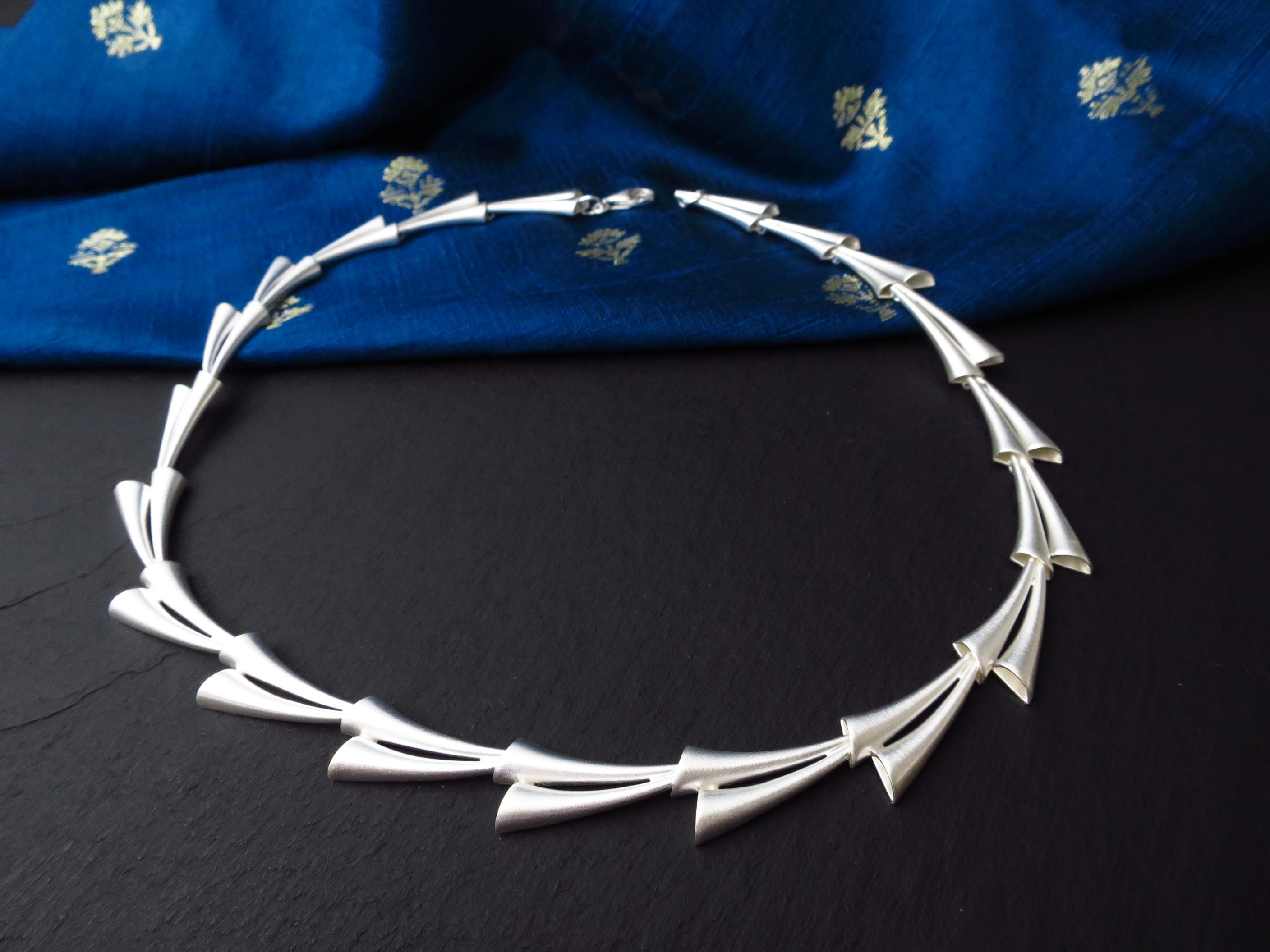 Sterling Silber Kette 43,5cm solid Künstler Kette