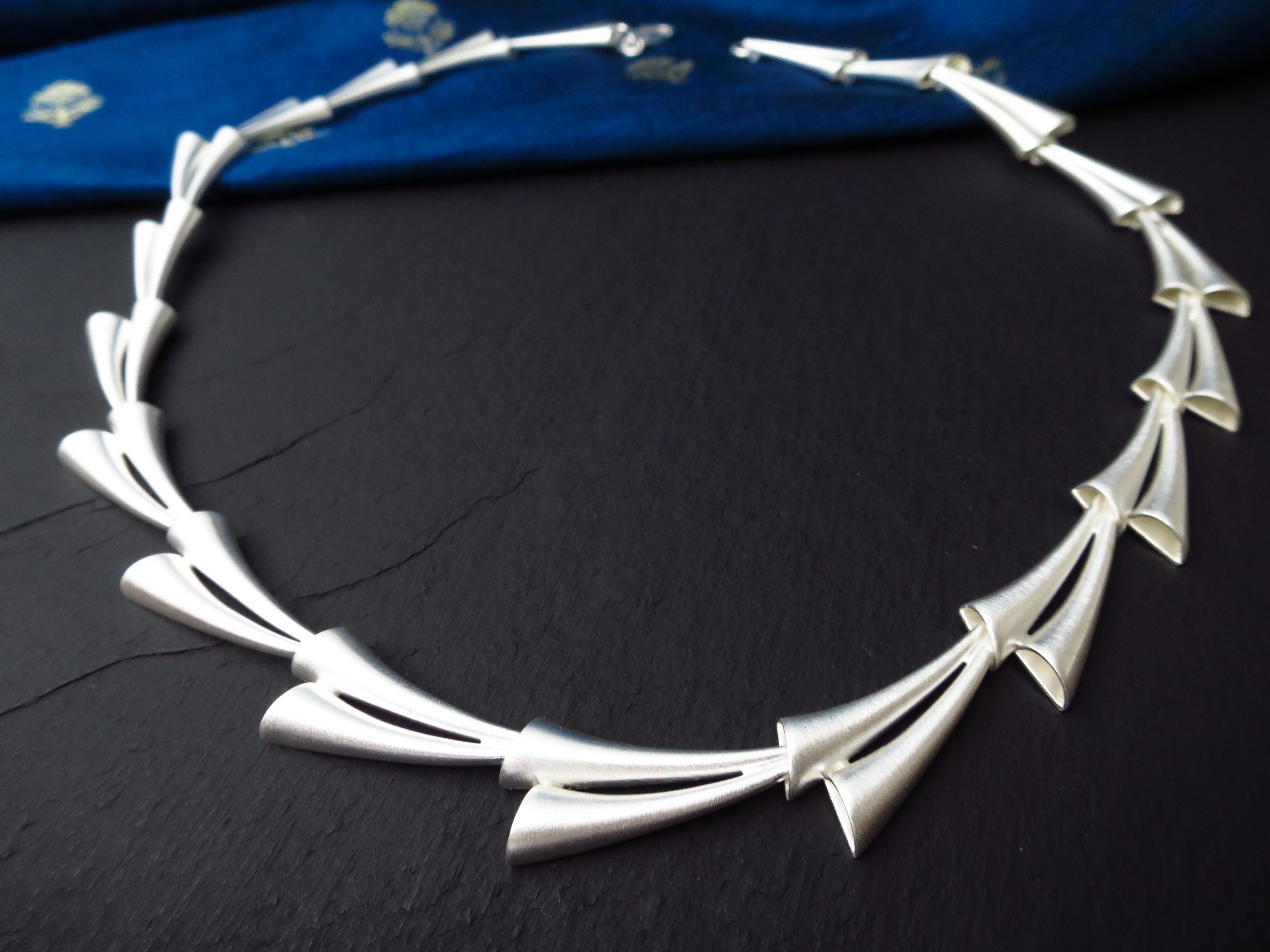 Sterling Silber Kette 43,5cm solid Künstler Kette