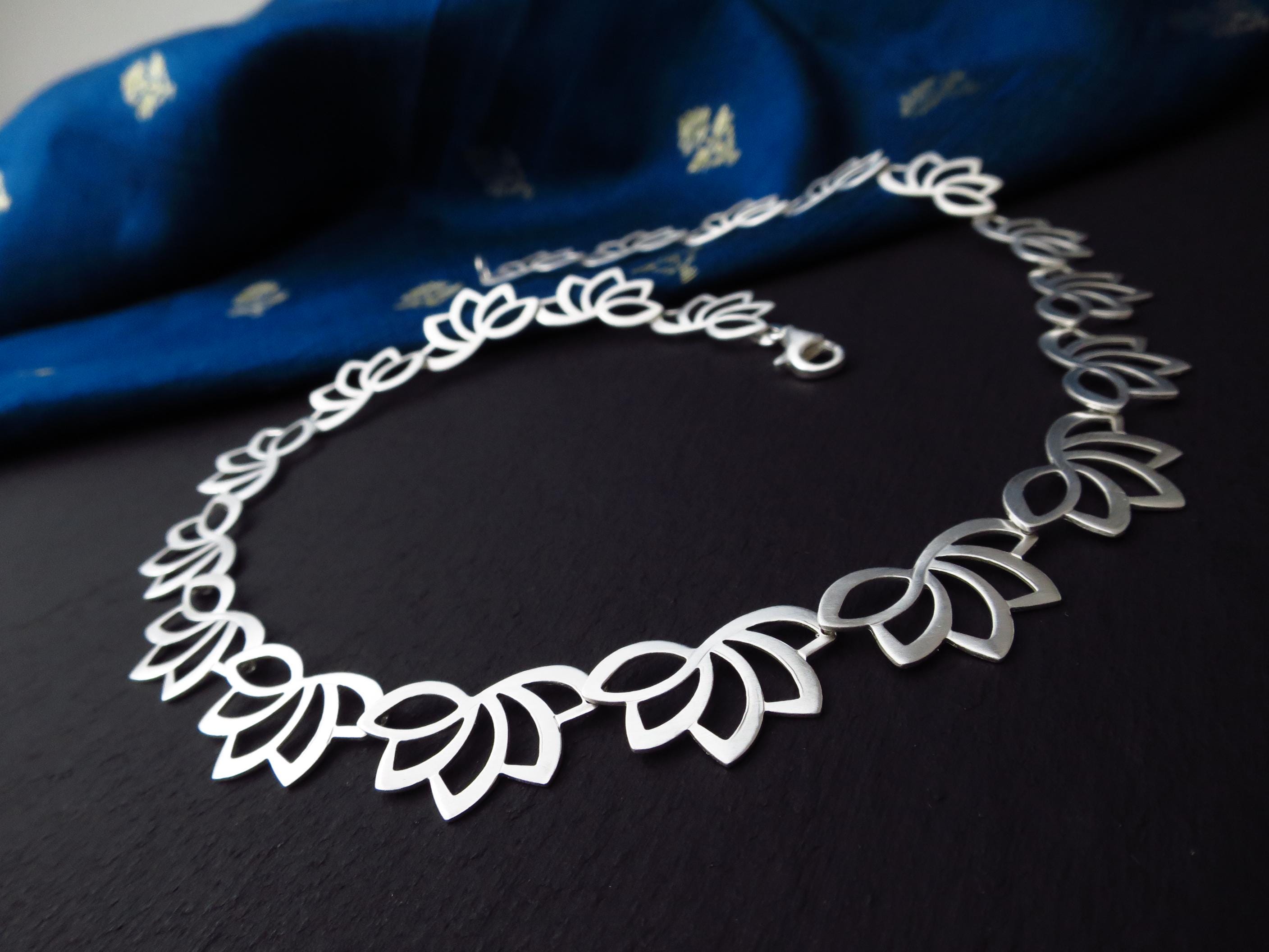 Sterling Silber Kette 44cm solid Spitzen Kette