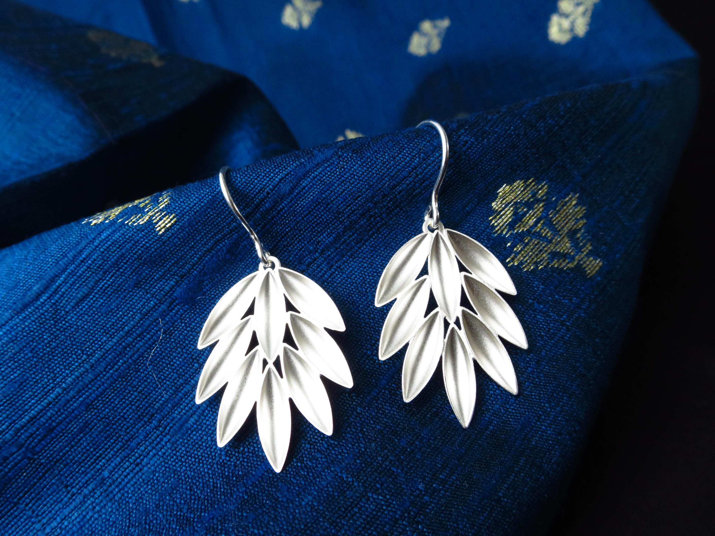 Sterling Silber Ohrringe solid Natur Statement