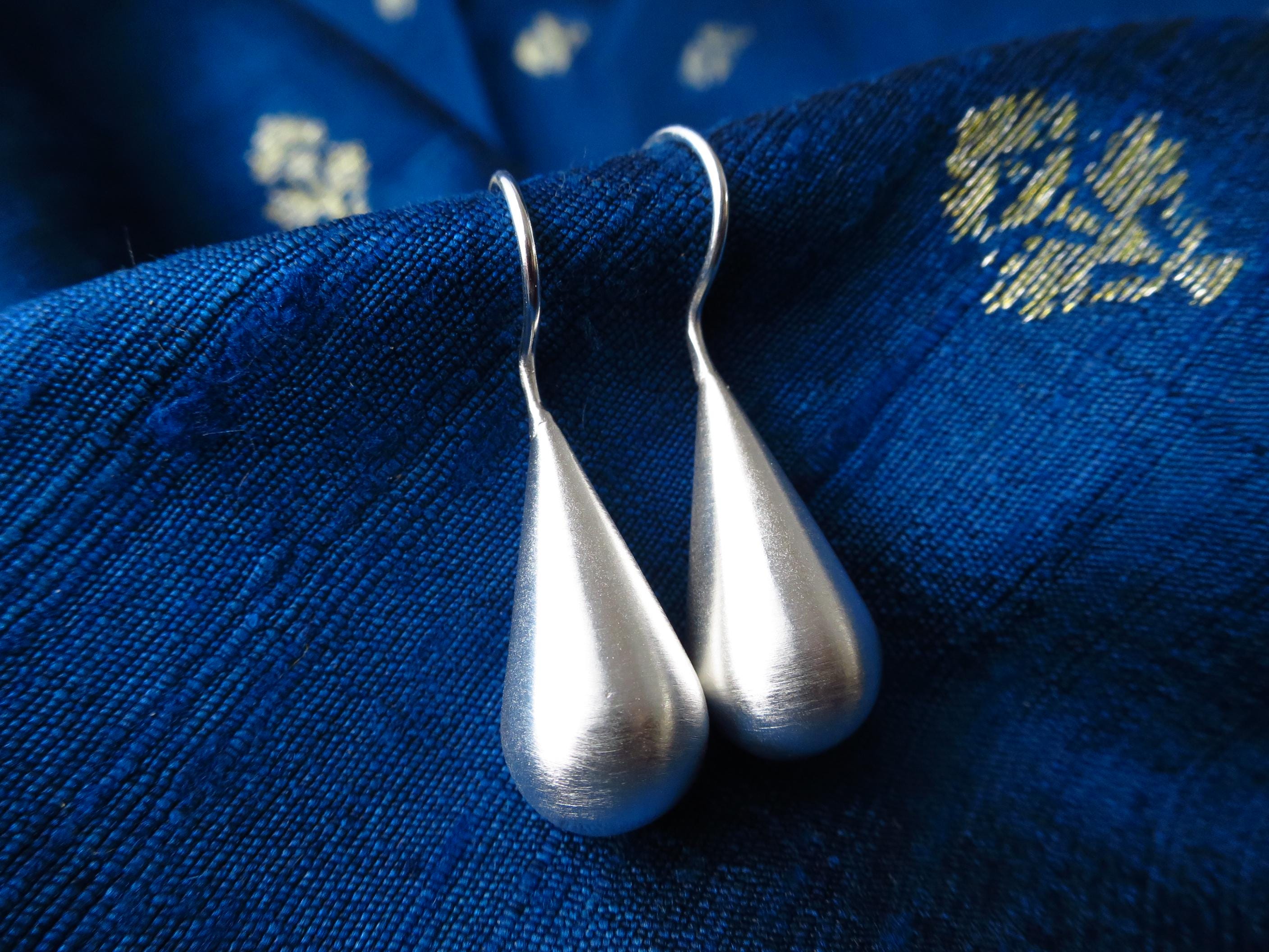 Sterling Silber Ohrringe solid Tropfen Statement