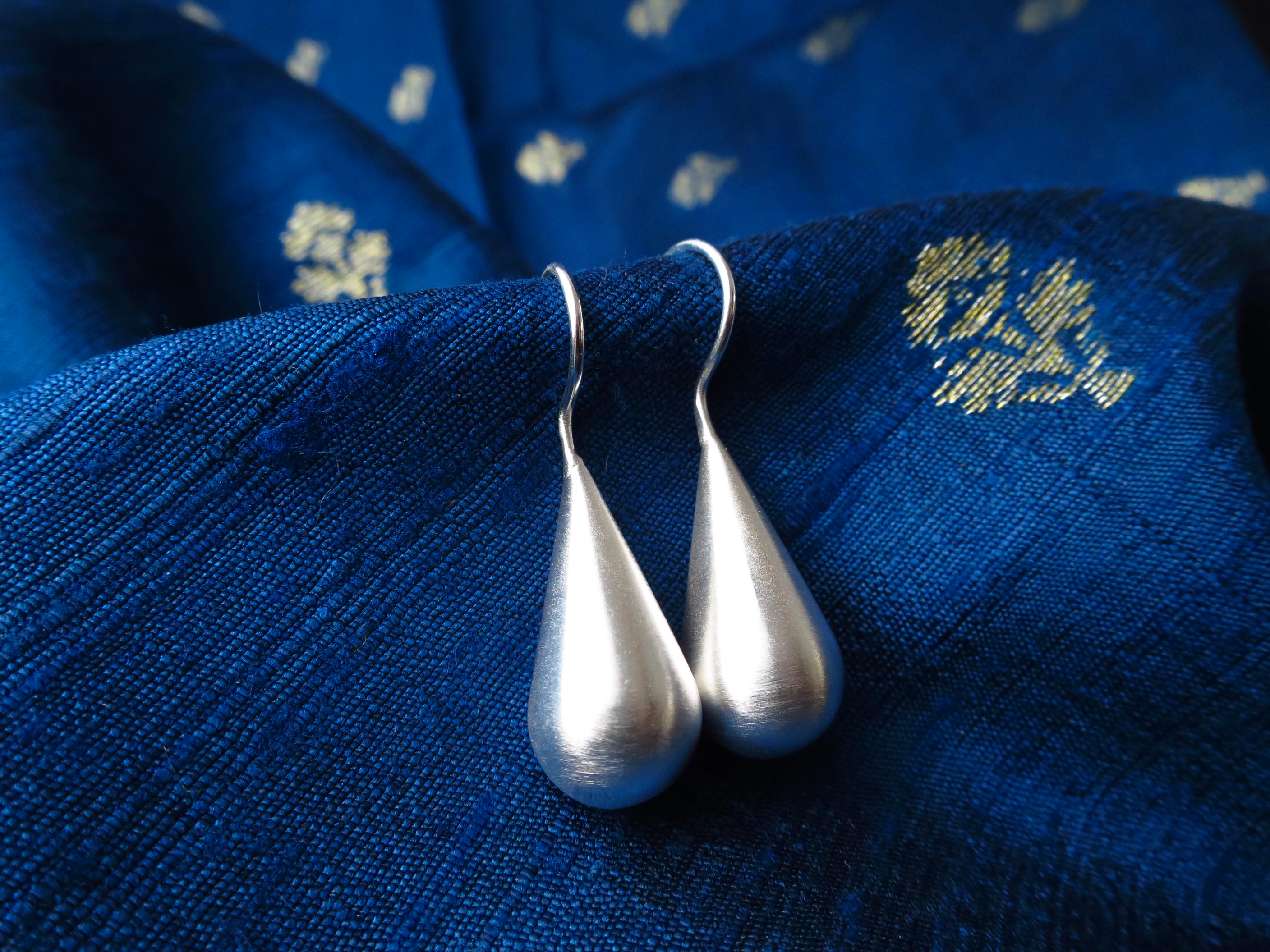 Sterling Silber Ohrringe solid Tropfen Statement