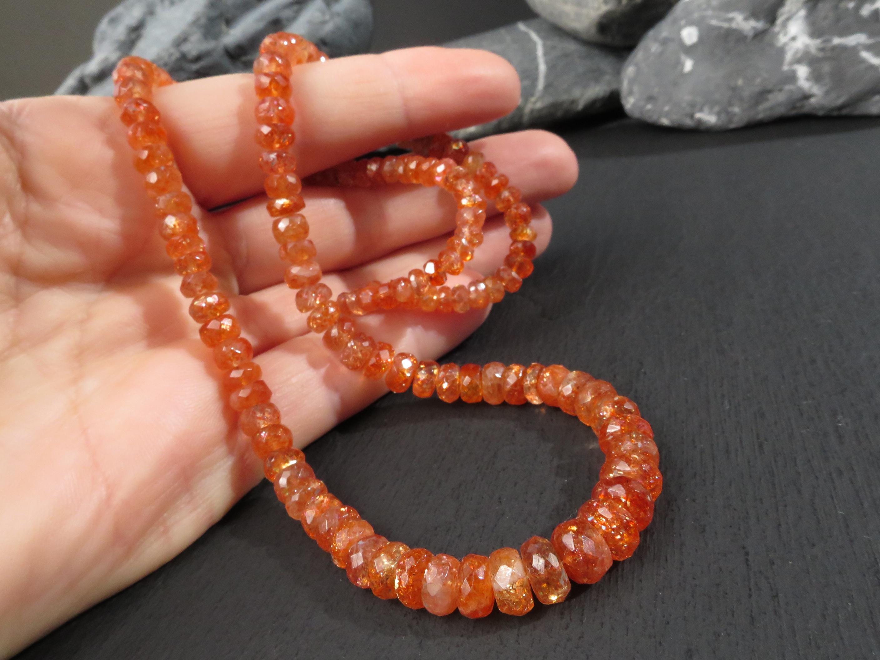 Sonnenstein Kette 114ct Sterling Silber Edelsteinkette