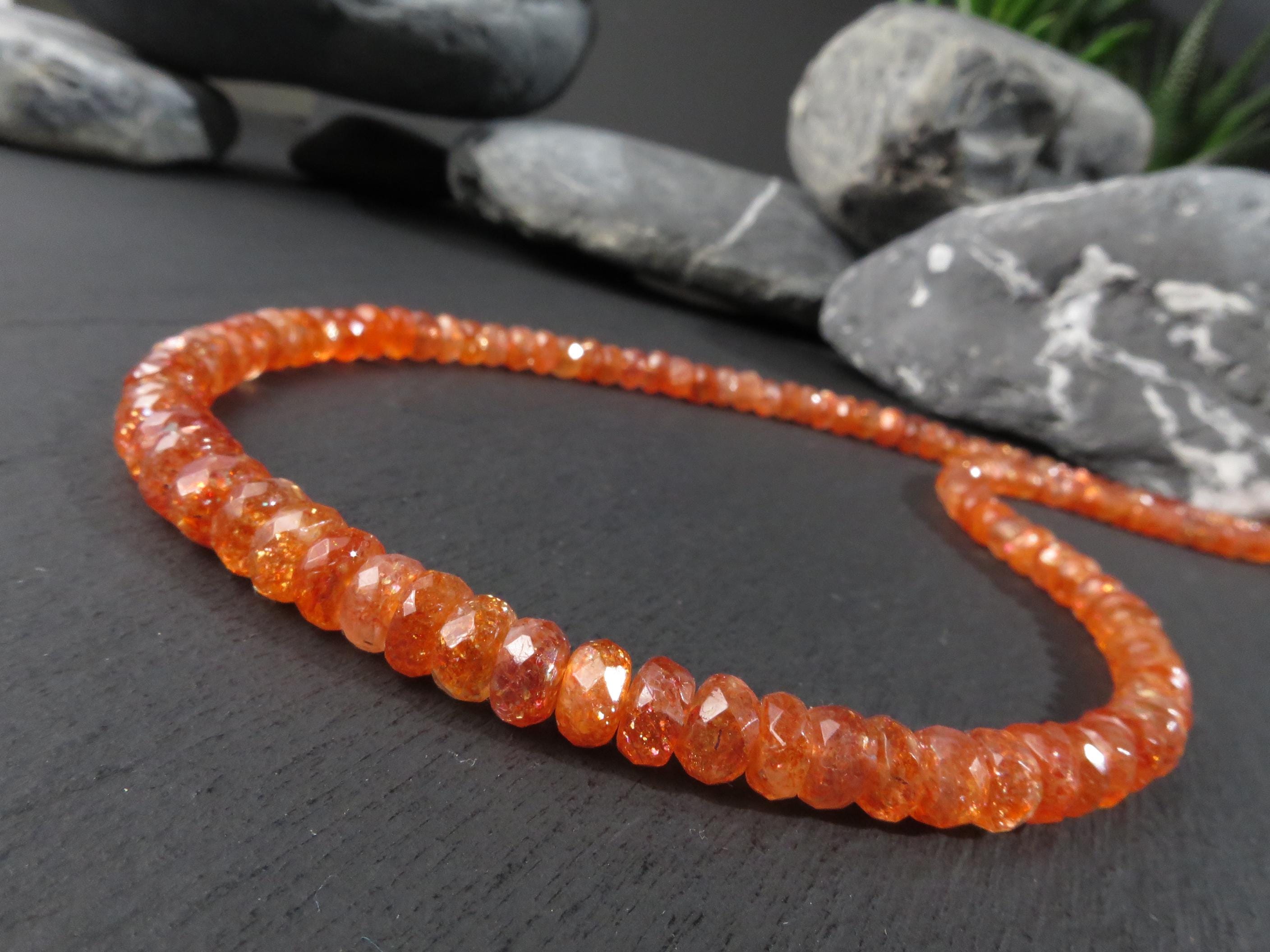 Sonnenstein Kette 114ct Sterling Silber Edelsteinkette