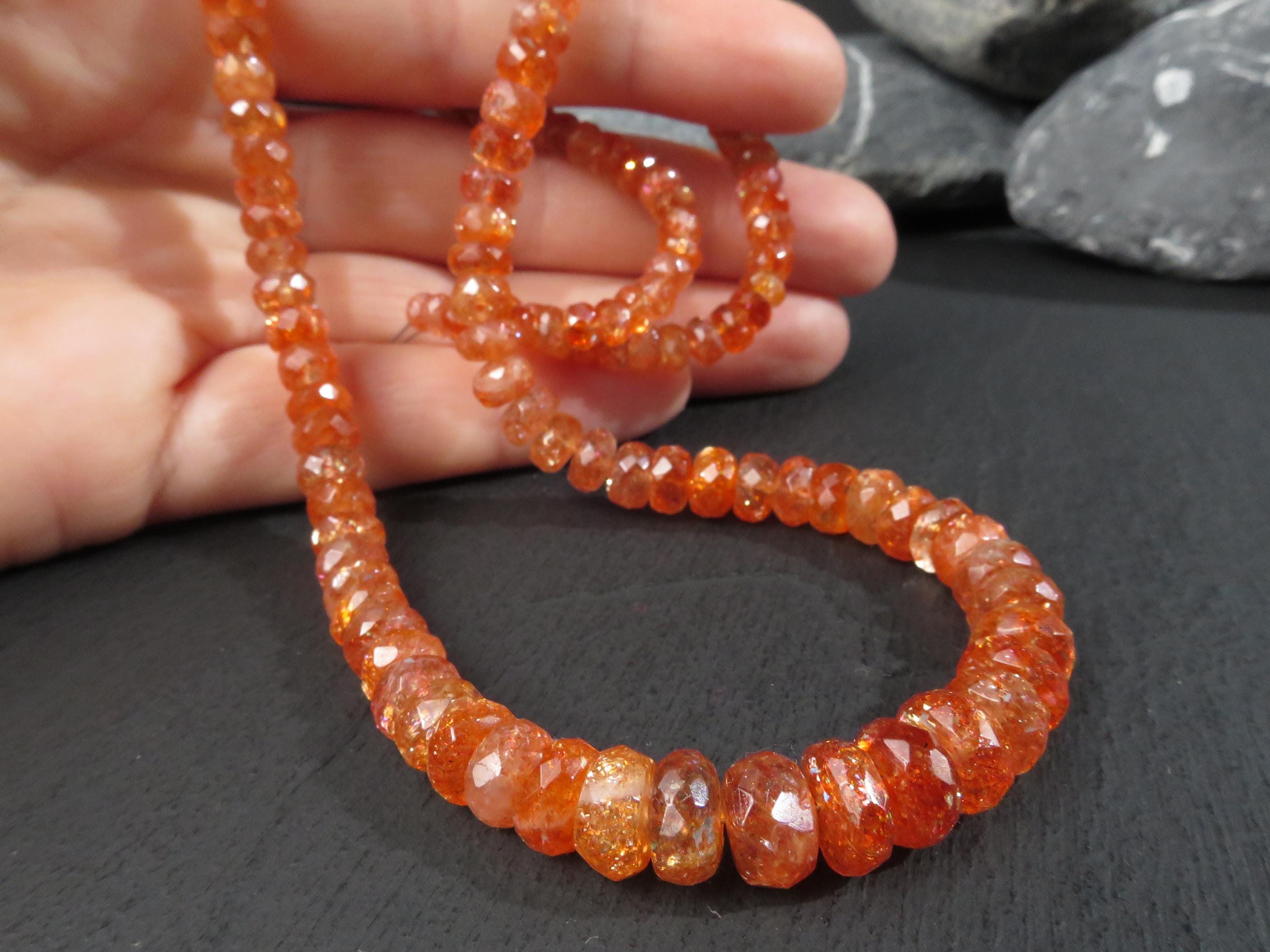 Sonnenstein Kette 114ct Sterling Silber Edelsteinkette