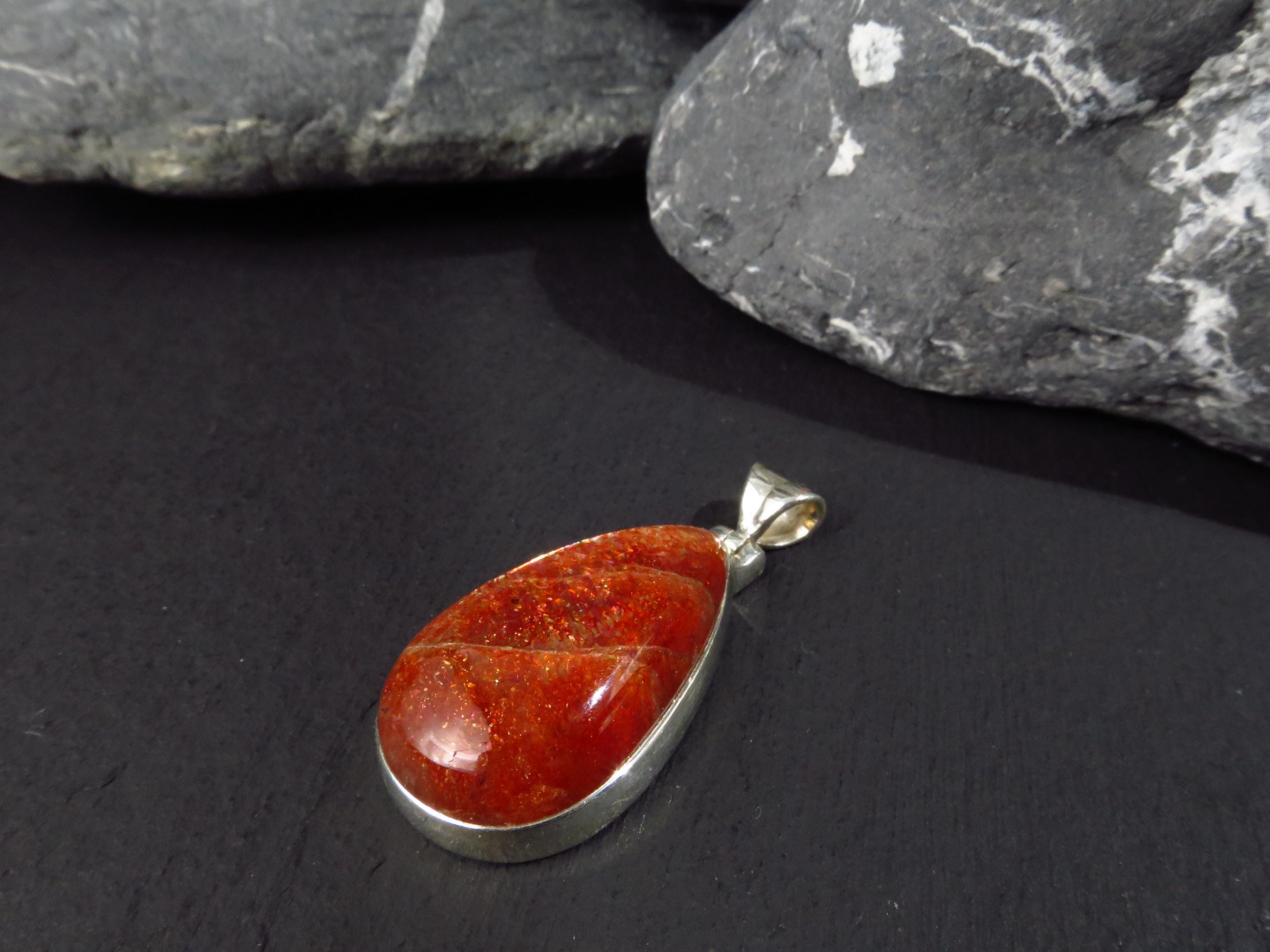 Sonnenstein Anhänger Tansania Silber Natur Sonderpreis