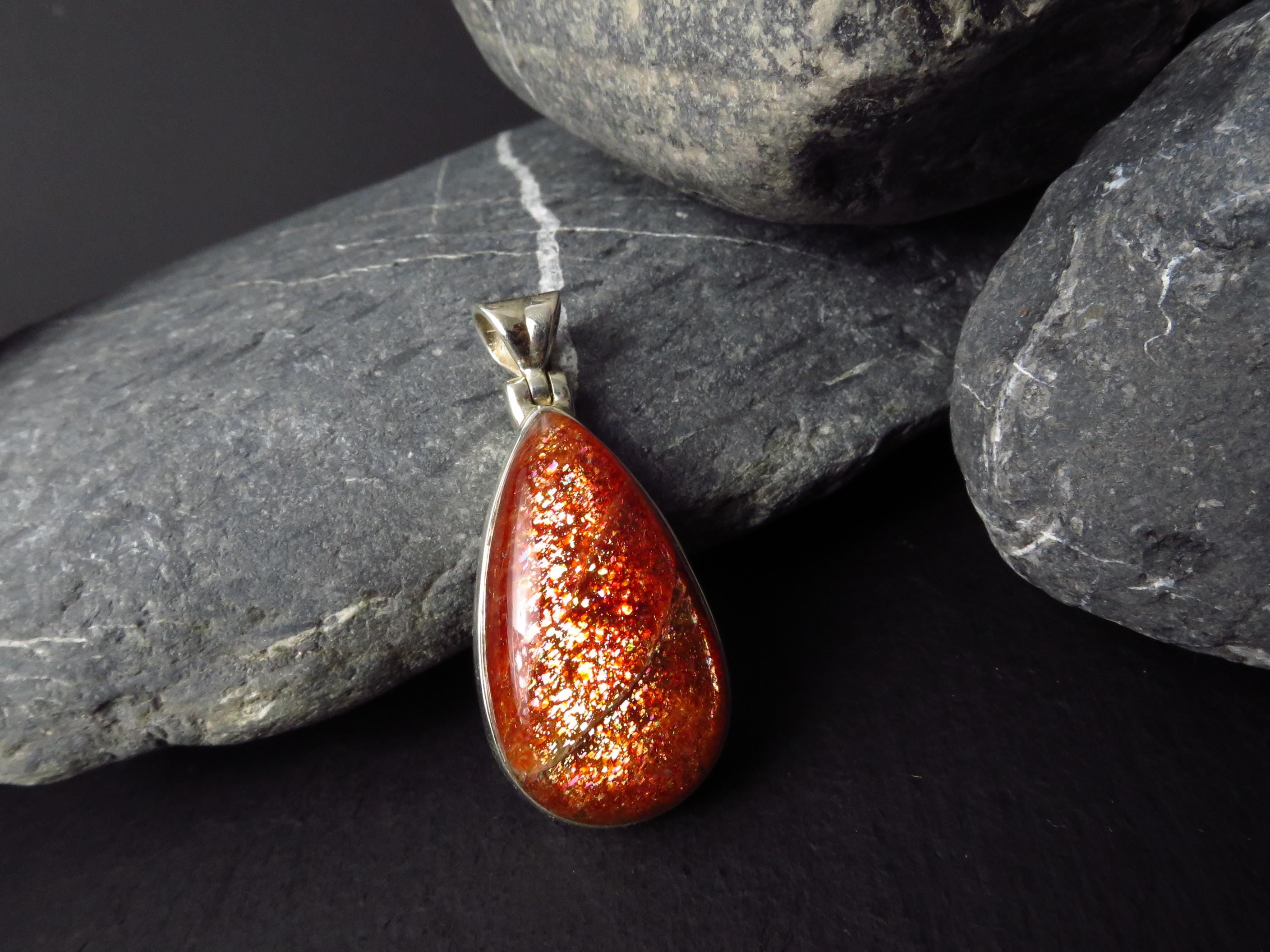 Sonnenstein Anhänger Tansania Silber Natur Sonderpreis