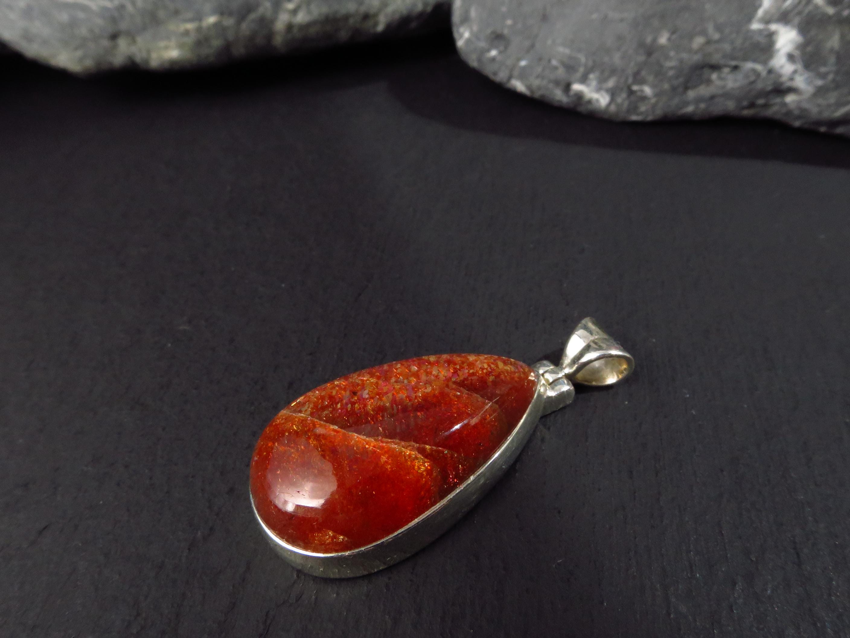 Sonnenstein Anhänger Tansania Silber Natur Sonderpreis