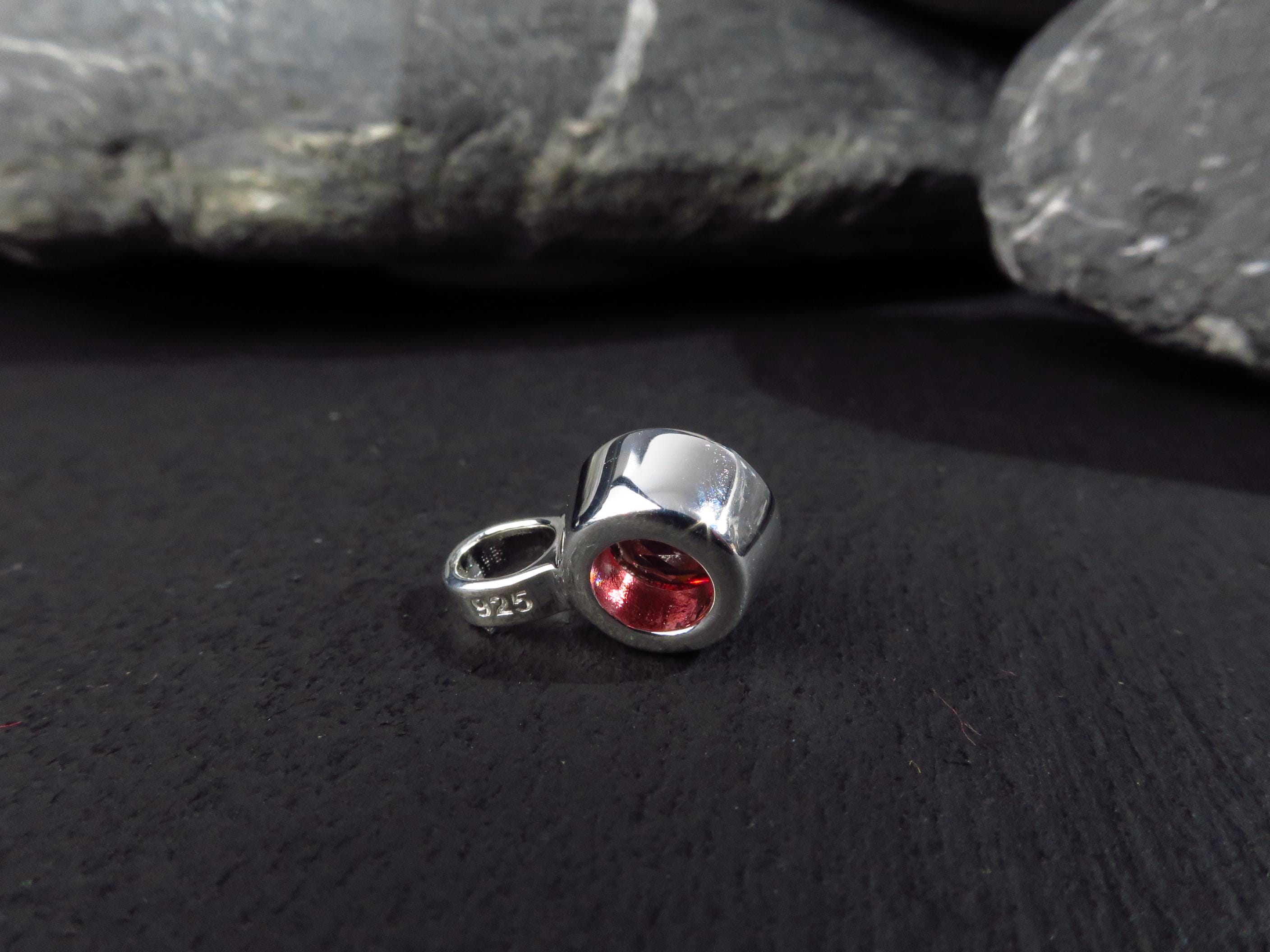 Granat Kettenanhänger Silber Geburtsstein Januar